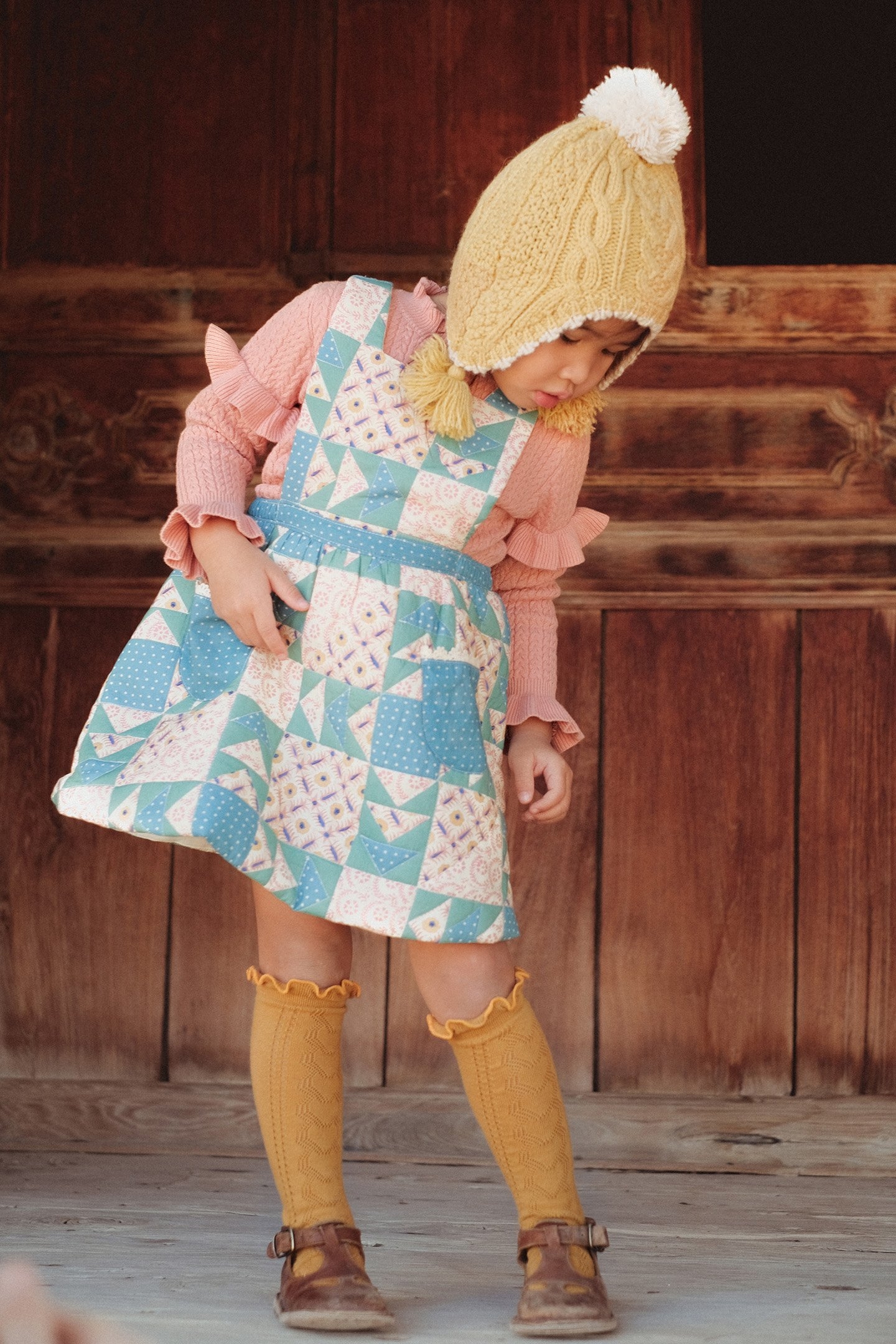 DRESS MIRA STONE BLUE PATCHWORK 4