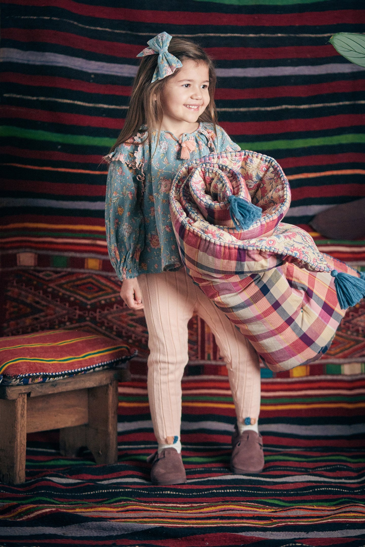 BLOUSE IRIS BLUE ROSA DAMASCENA 8