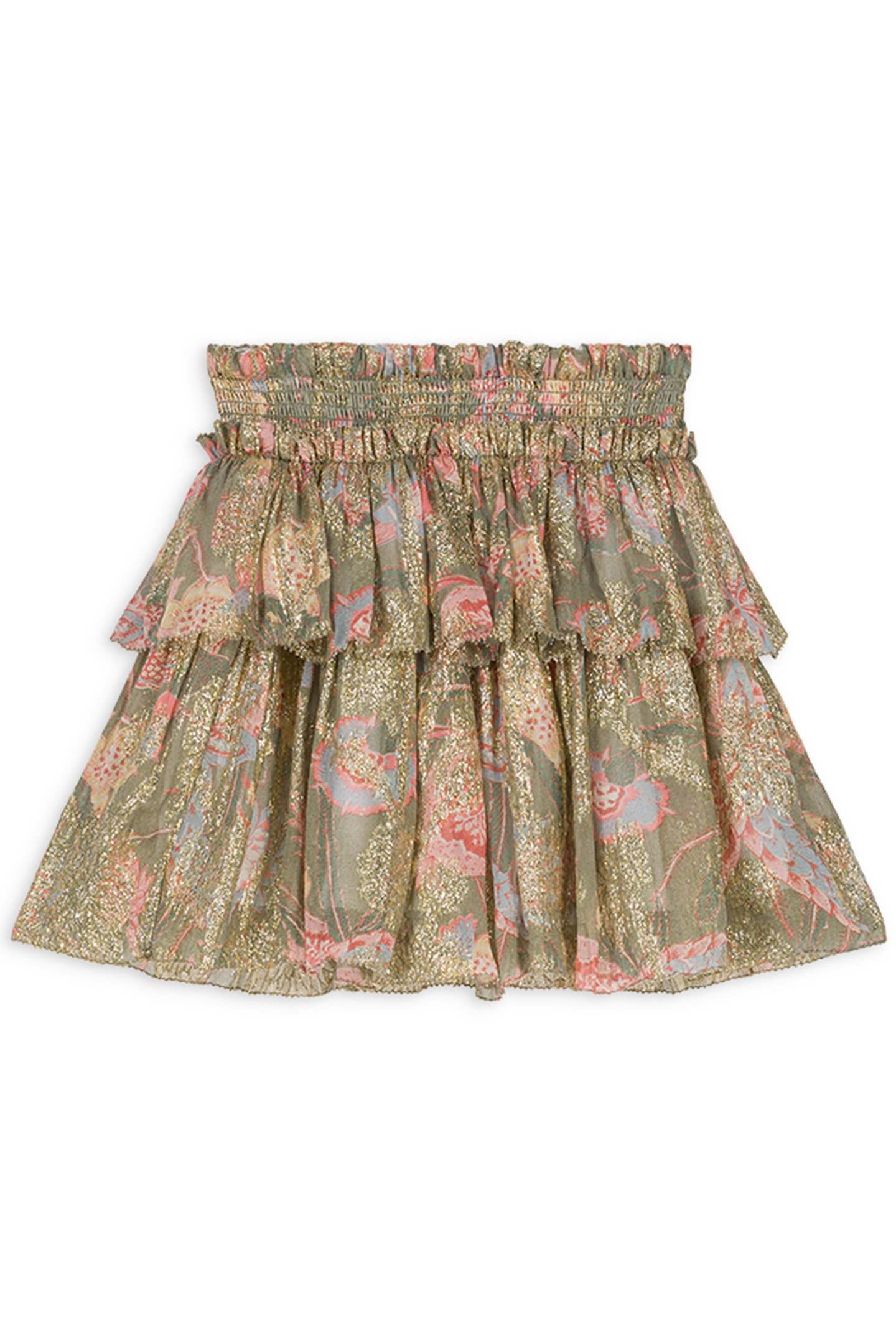 SKIRT ROUMIA KHAKI WILD BOUQUET 1