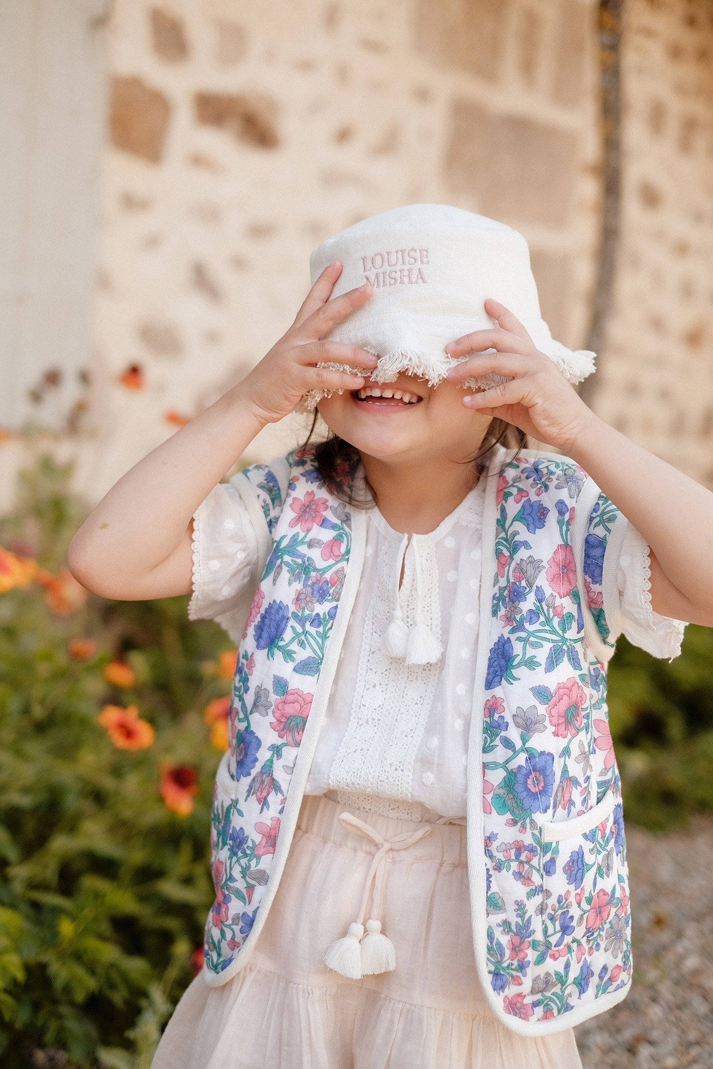 REVERSIBLE VEST ANDRES BLUE SUMMER MEADOW 1