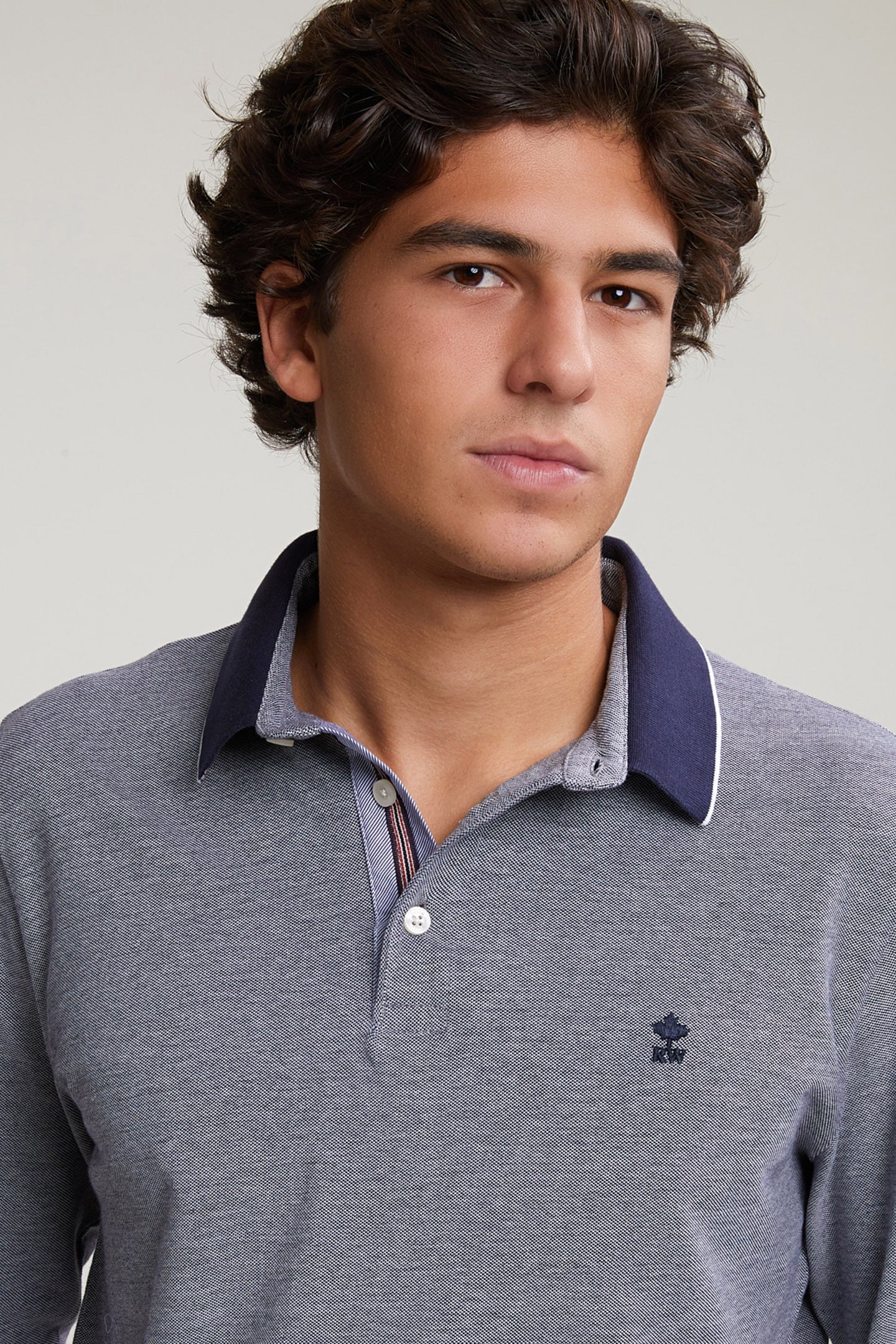 CUSTOM FIT COTTON POLO NAVY 4