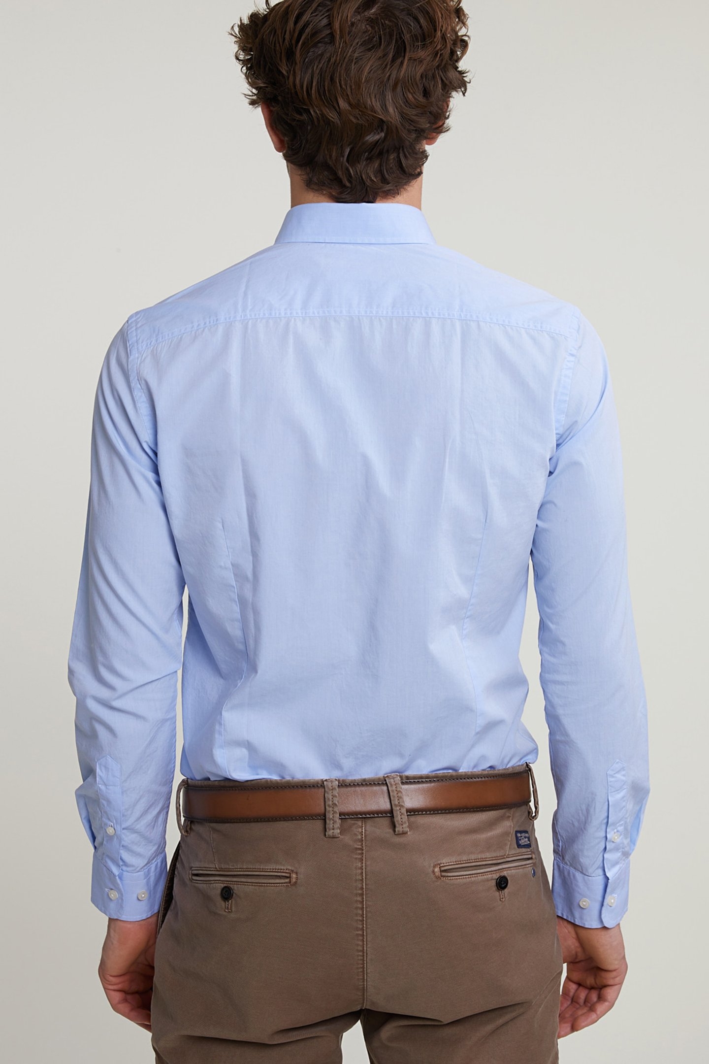 SLIM FIT UNI SHIRT WITH POCKET BLUE 2