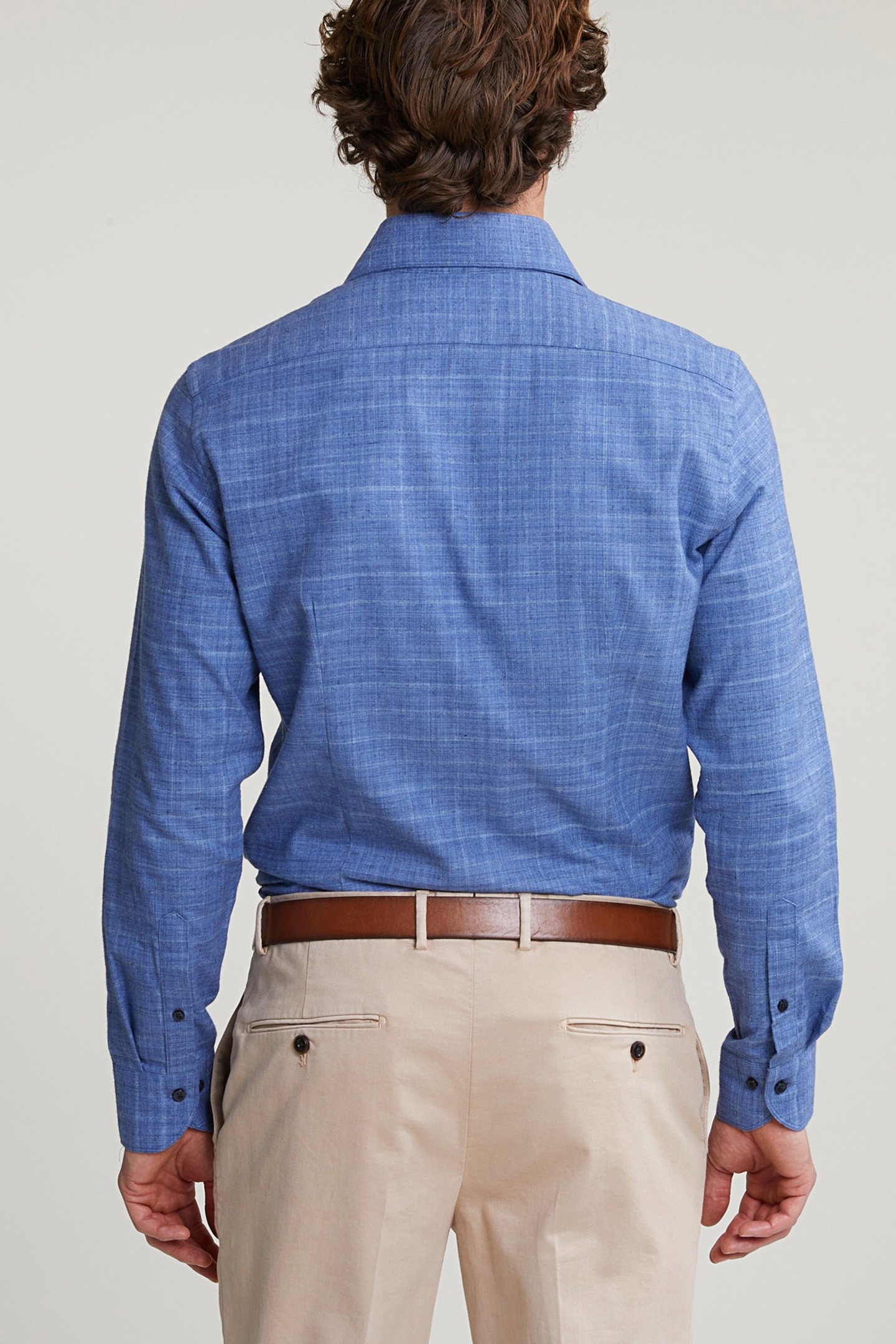 SLIM FIT CHECKED SHIRT BLUE 2