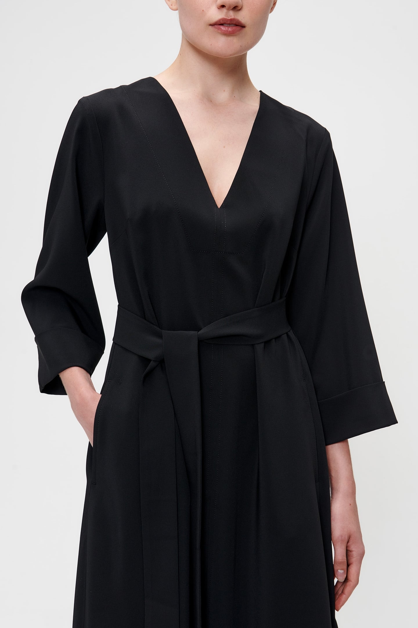 MILFORD V-NECK DRESS BLACK 6