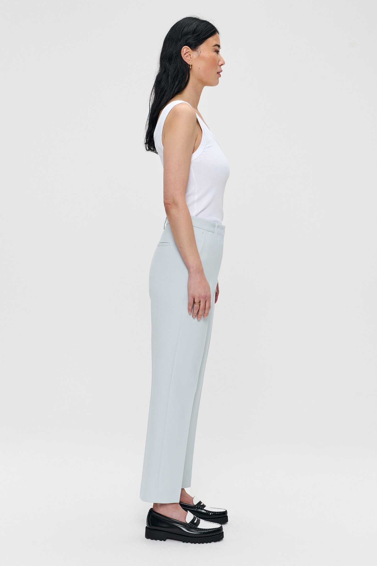 CROPPED CLASSIC PANTS BLUE FOG 5