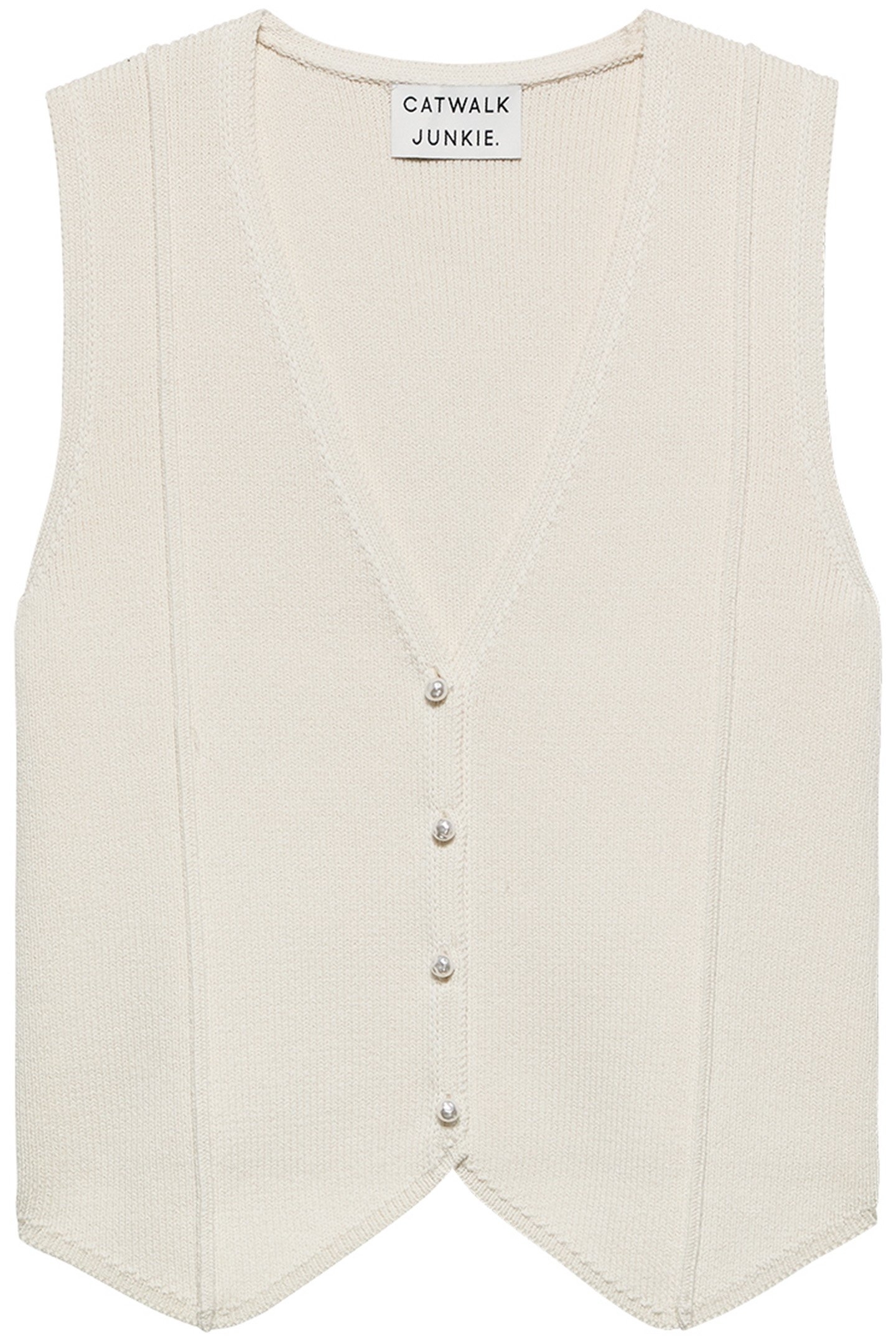 KNITTED WAISTCOAT EGRET 4