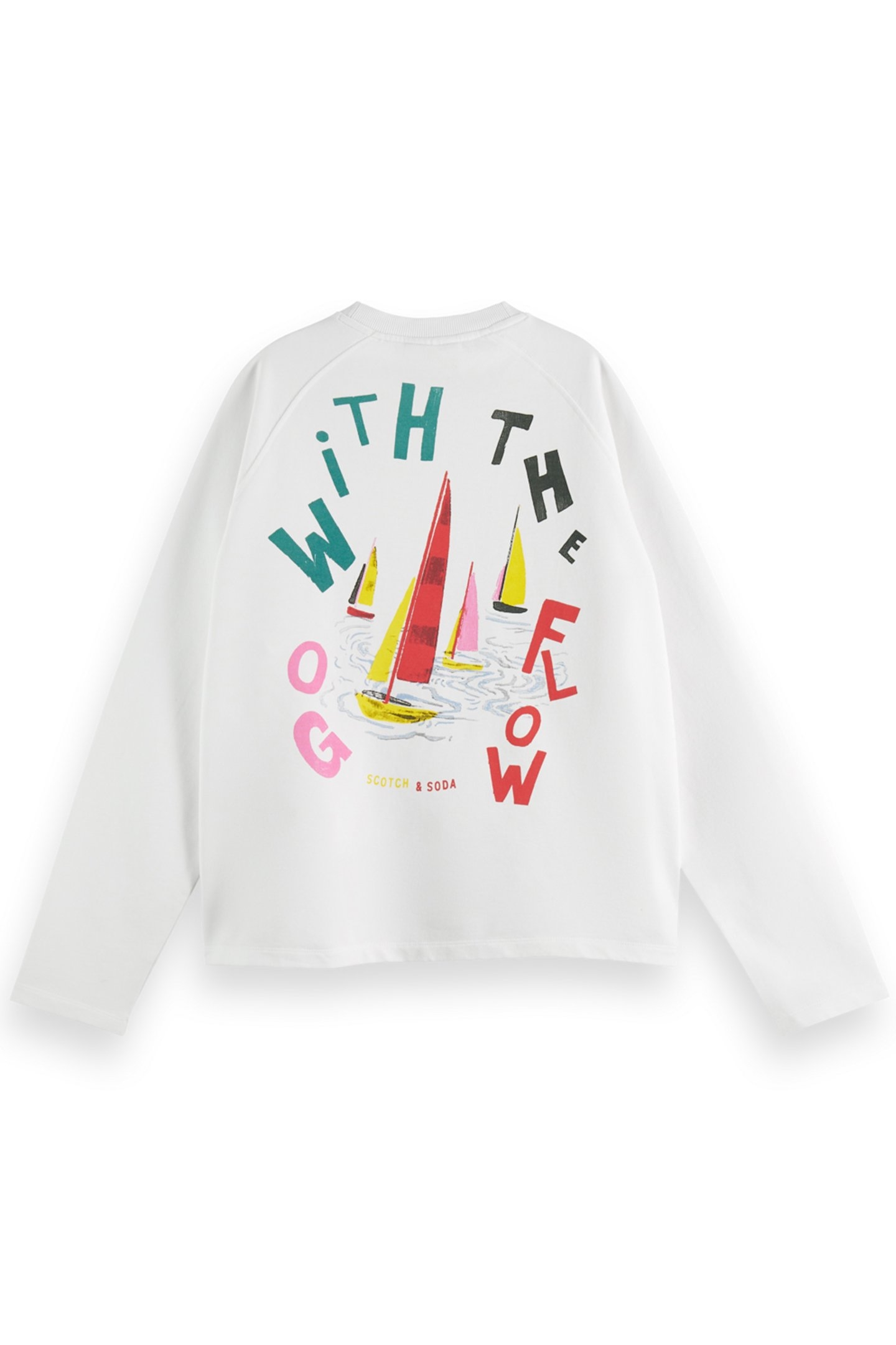 RAGLAN SLEEVED SWEATSHIRT WHITE 2
