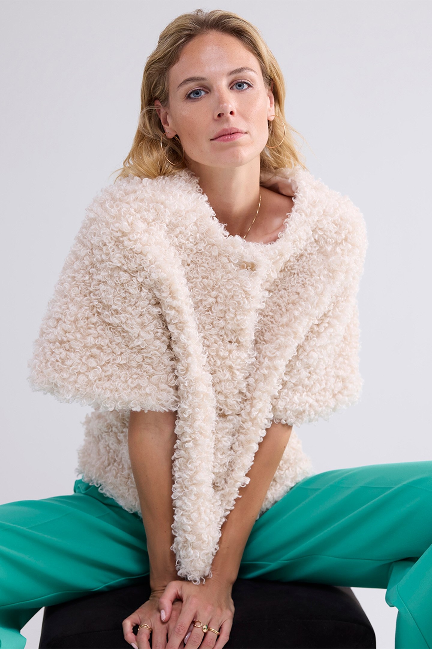 JACKET FAUX FUR IVORY 4