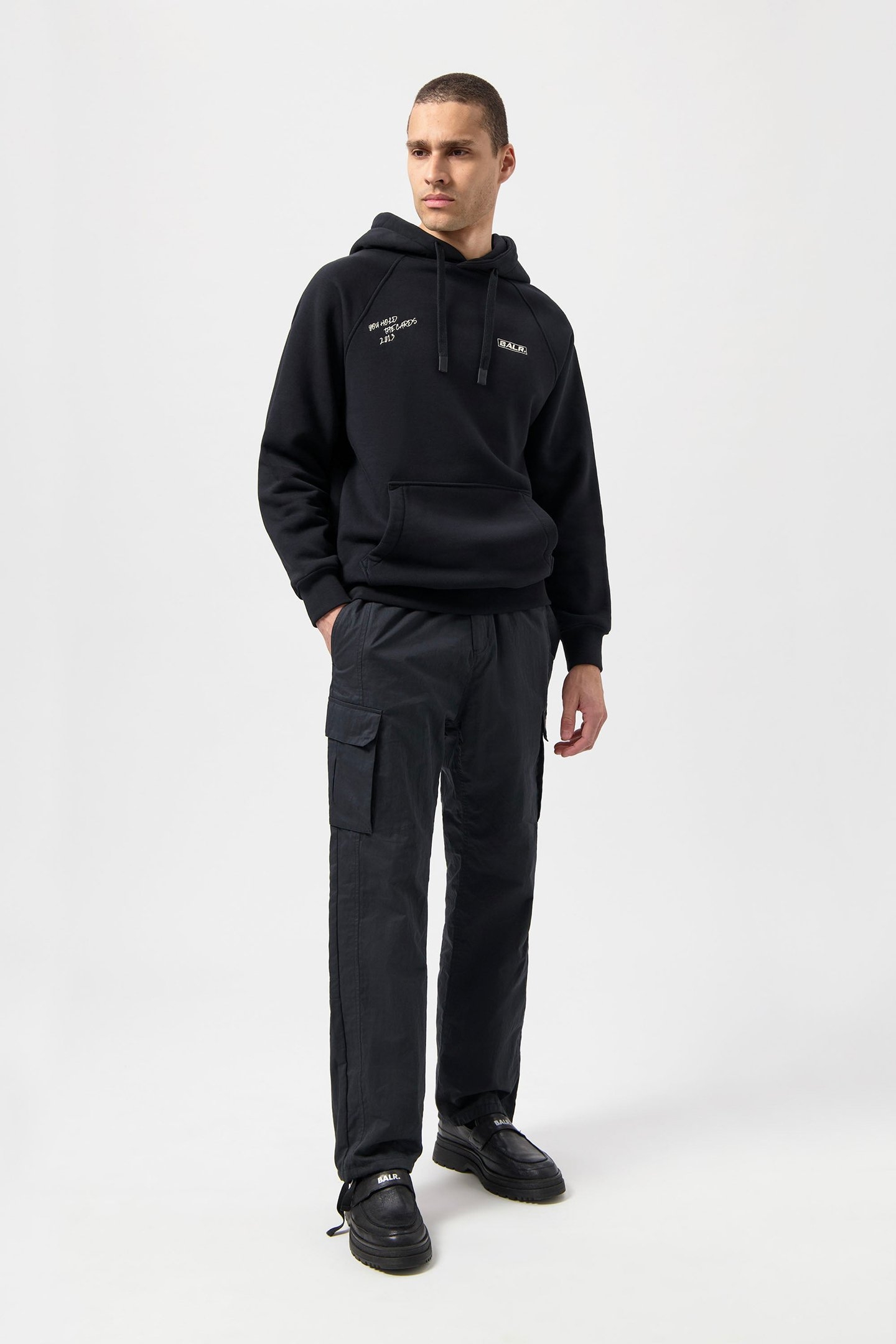 THE CLUB BOX FIT HOODIE JET BLACK 5