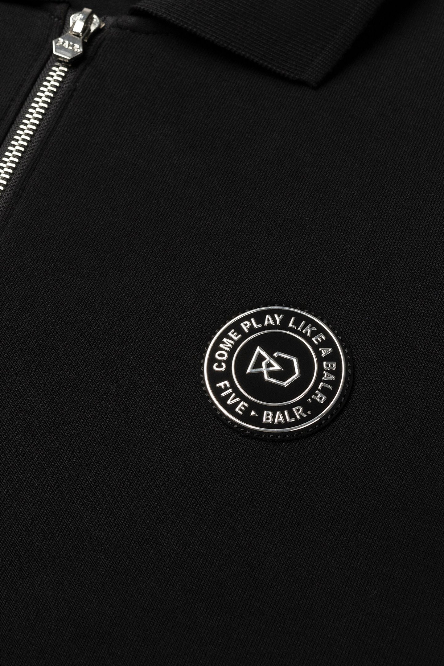 BALR. X FIVE LONGSLEEVE POLO JET BLACK 3