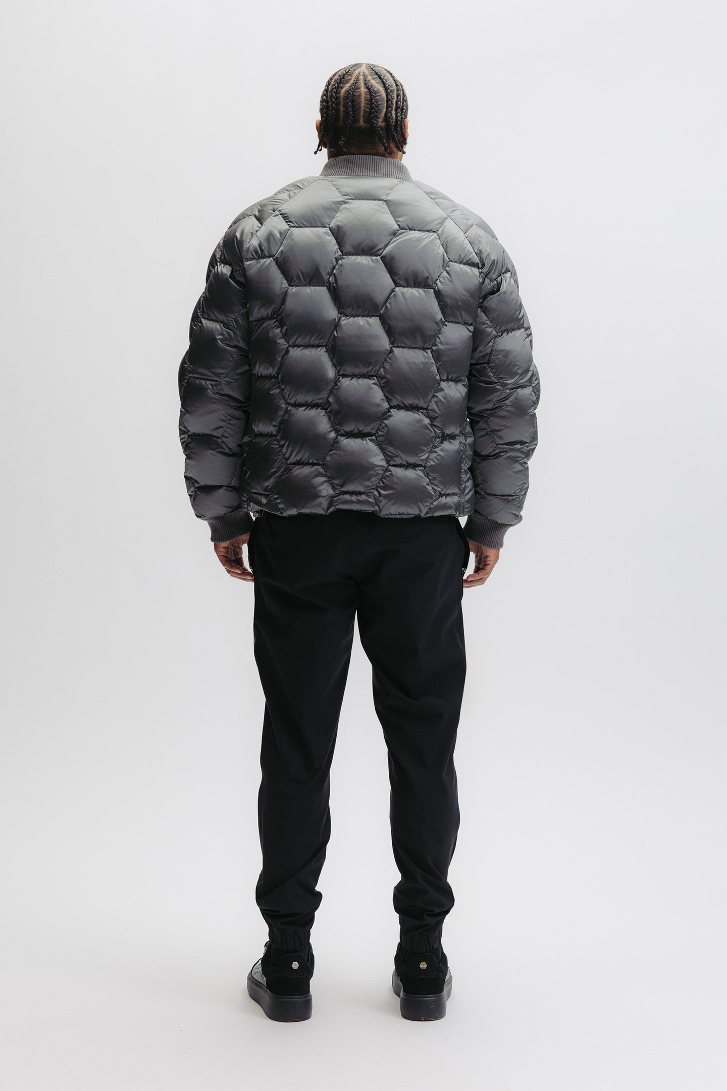 CHRIS QUILTED JACKET DARK CHROME 2