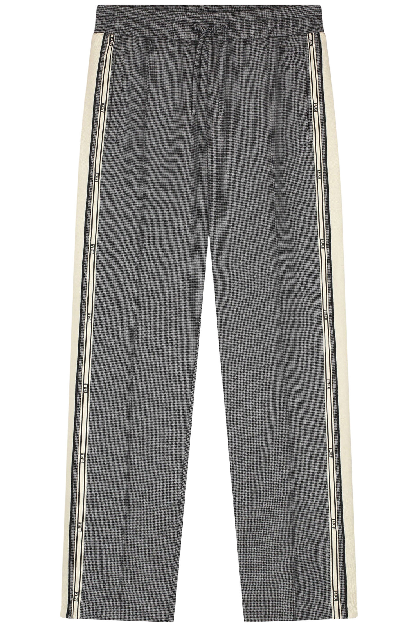 TAPE STRAIGHT TRACK PANTS JET BLACK HOUNDSTOOTH 3