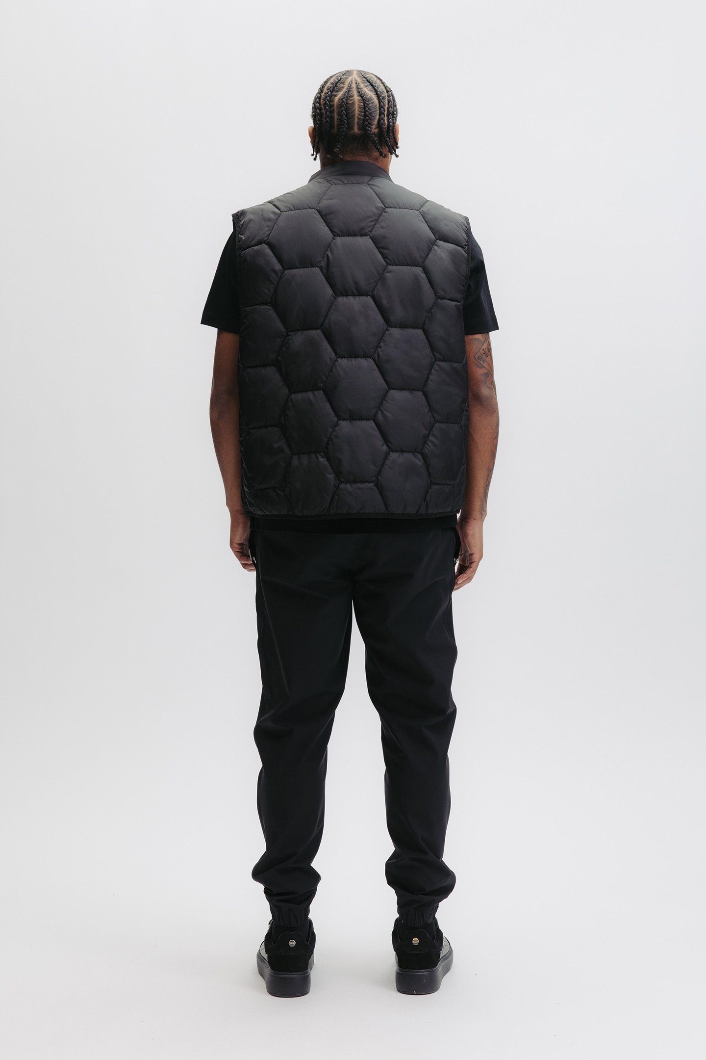 MIRO QUILTED BODYWARMER JET BLACK 2