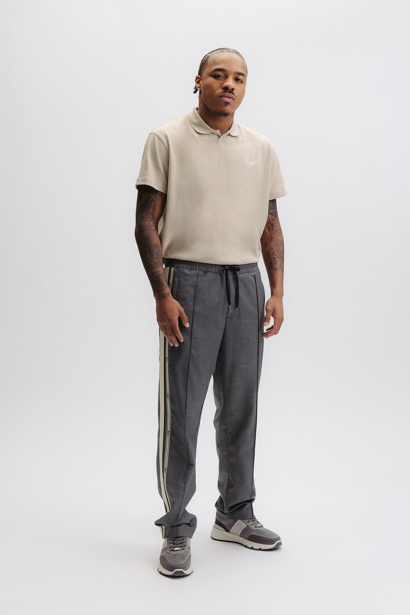 TAPE SCRIPT POLO FEATHER BEIGE 6