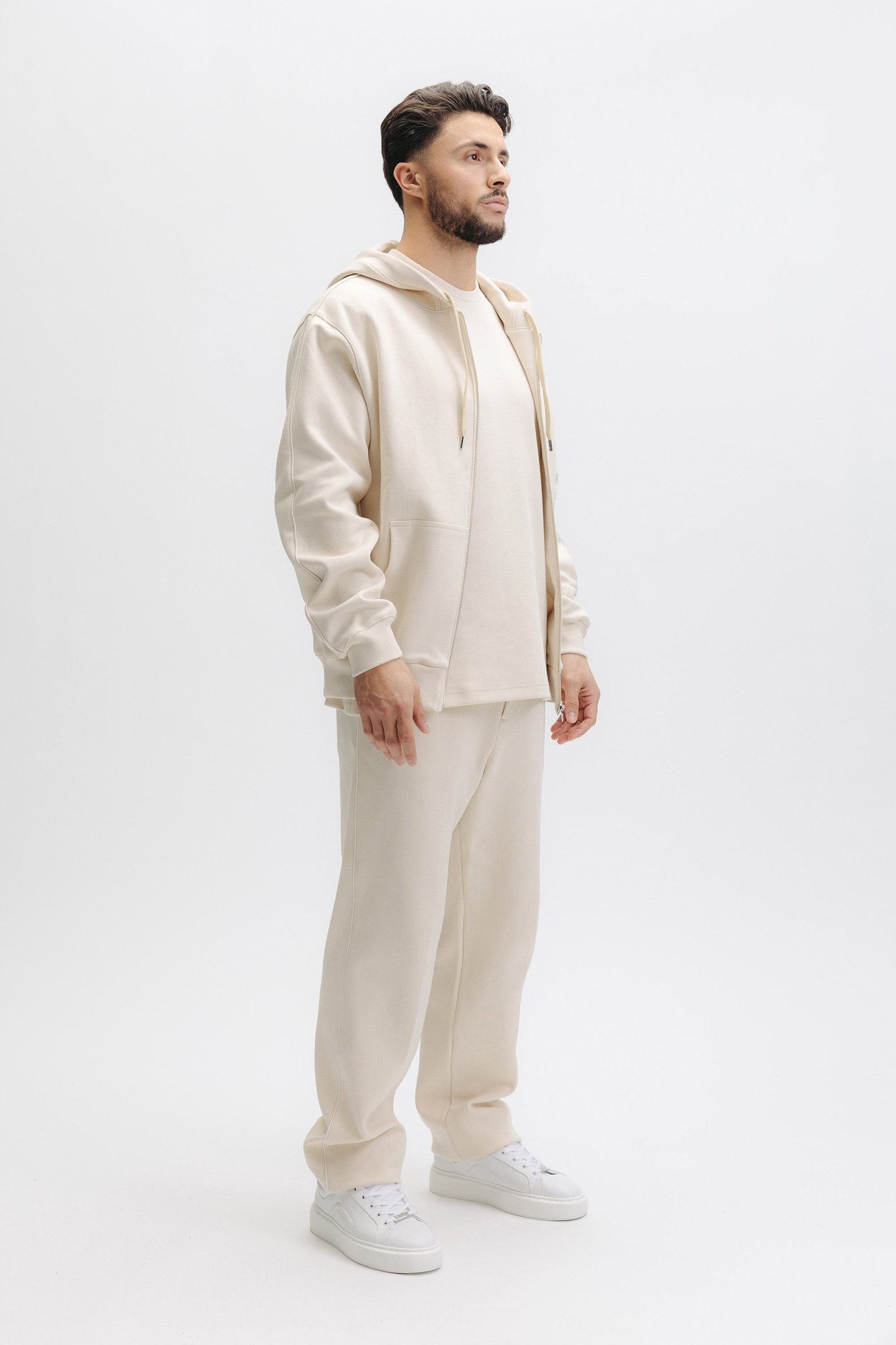 Q SERIES ZIP THROUGH HOODIE WHITE SWAN 3