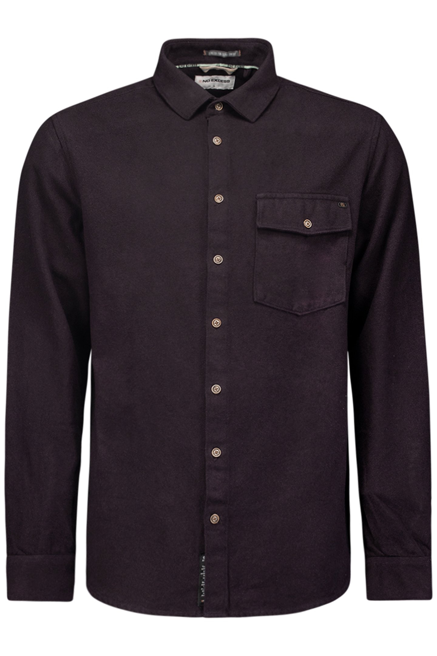 SHIRT CHECK2 COLOURED TWILL AUBERGINE 4
