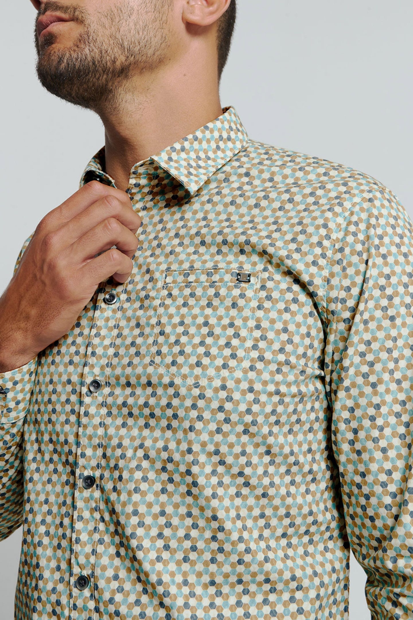 SHIRT STRETCH ALLOVER PRINTED CLOUD 6