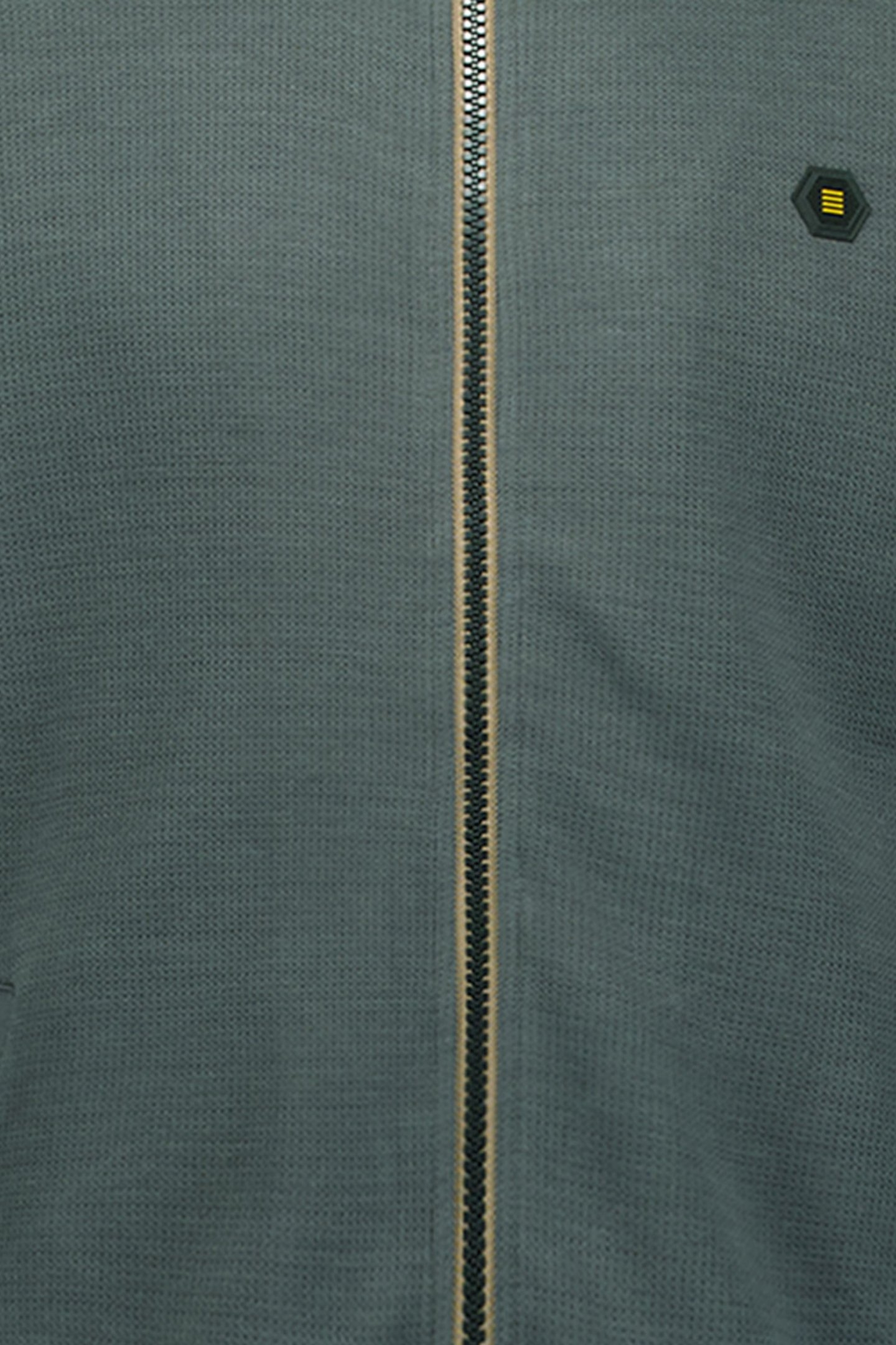 SWEATER FULL ZIPPER TWILL JACQUARD DARK STEEL 3