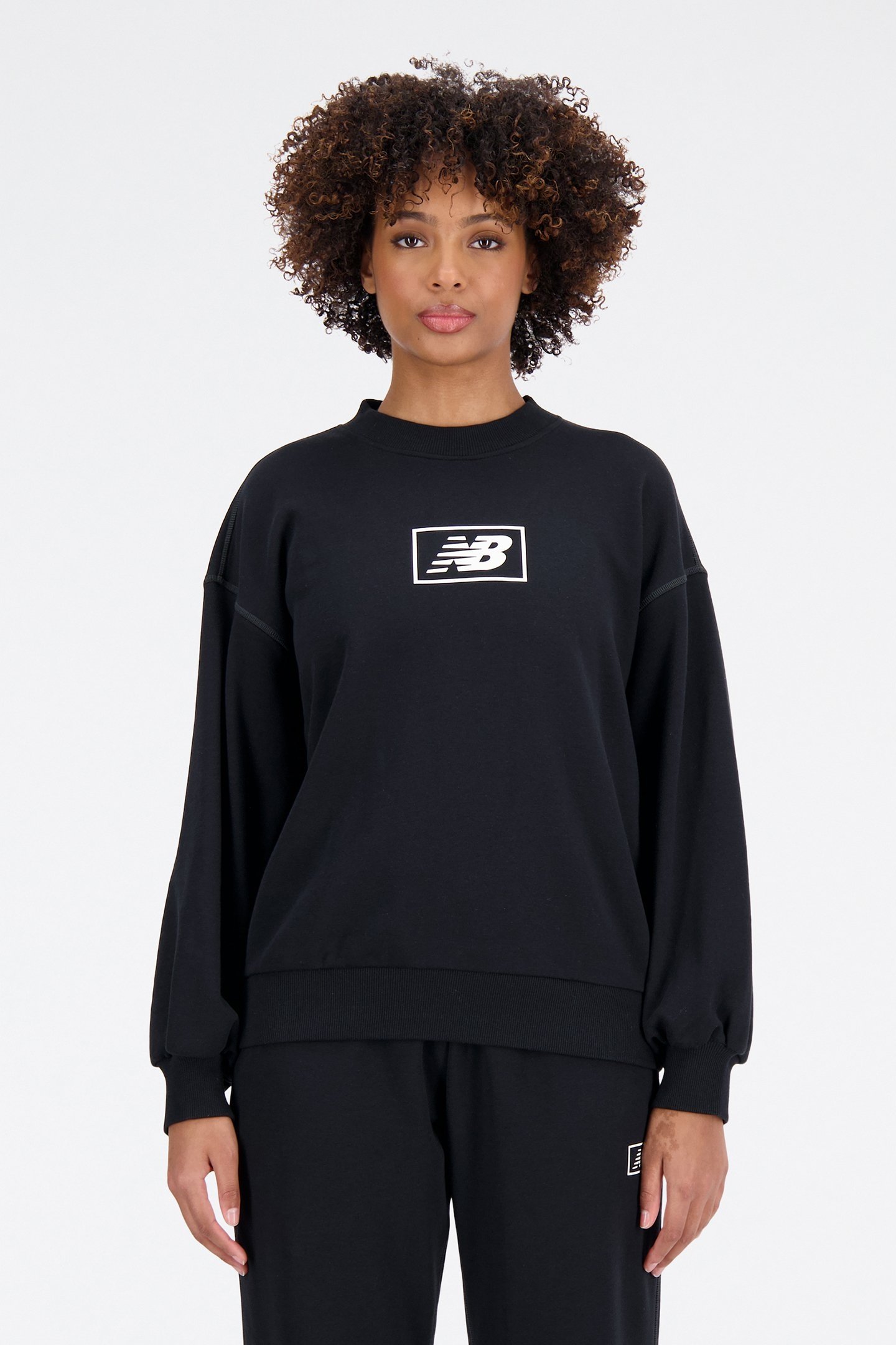 ESSENTIALS FRENCH TERRY CREW BLACK 1