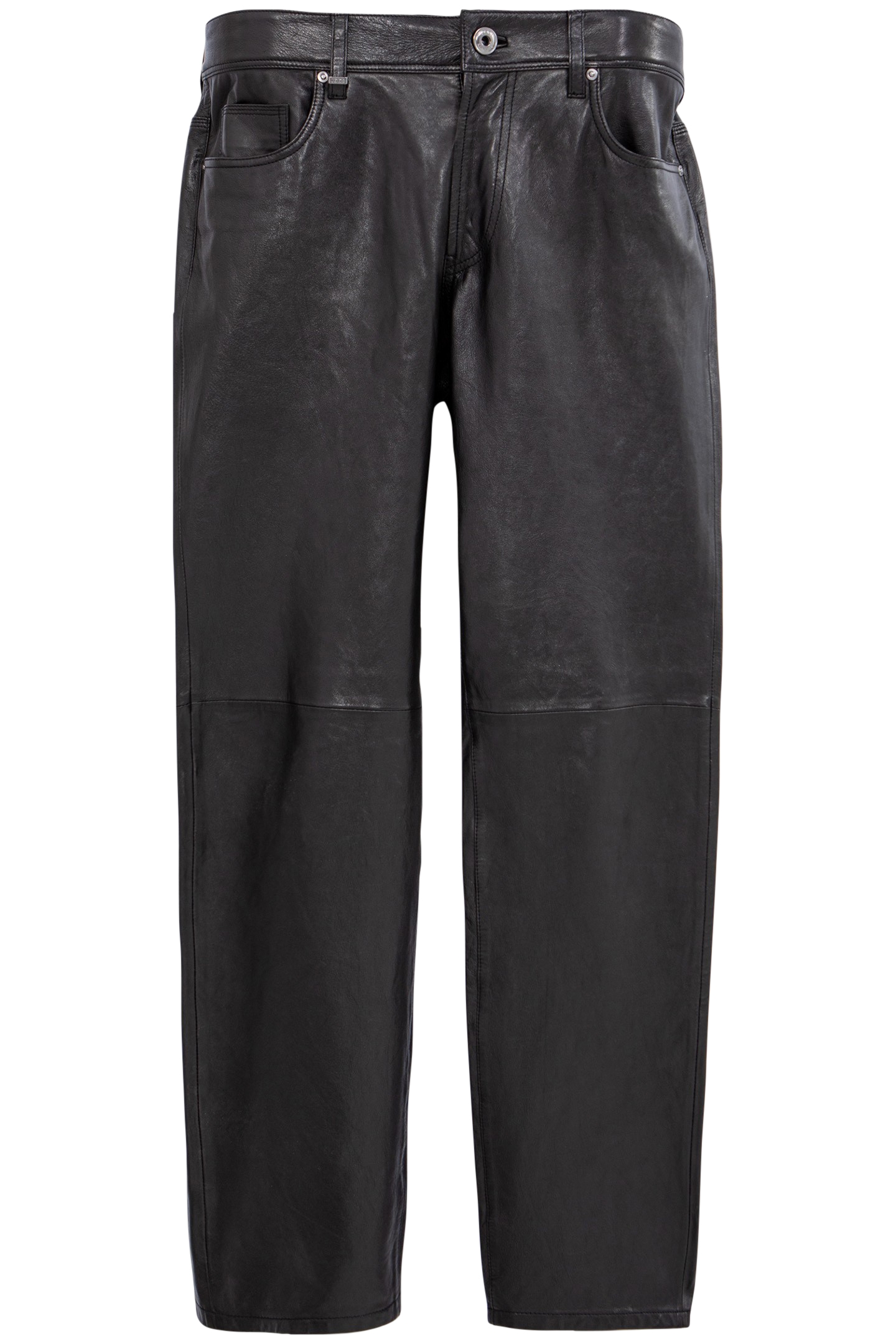 BLACK LEATHER PURE EDITION SLIM TROUSERS 4