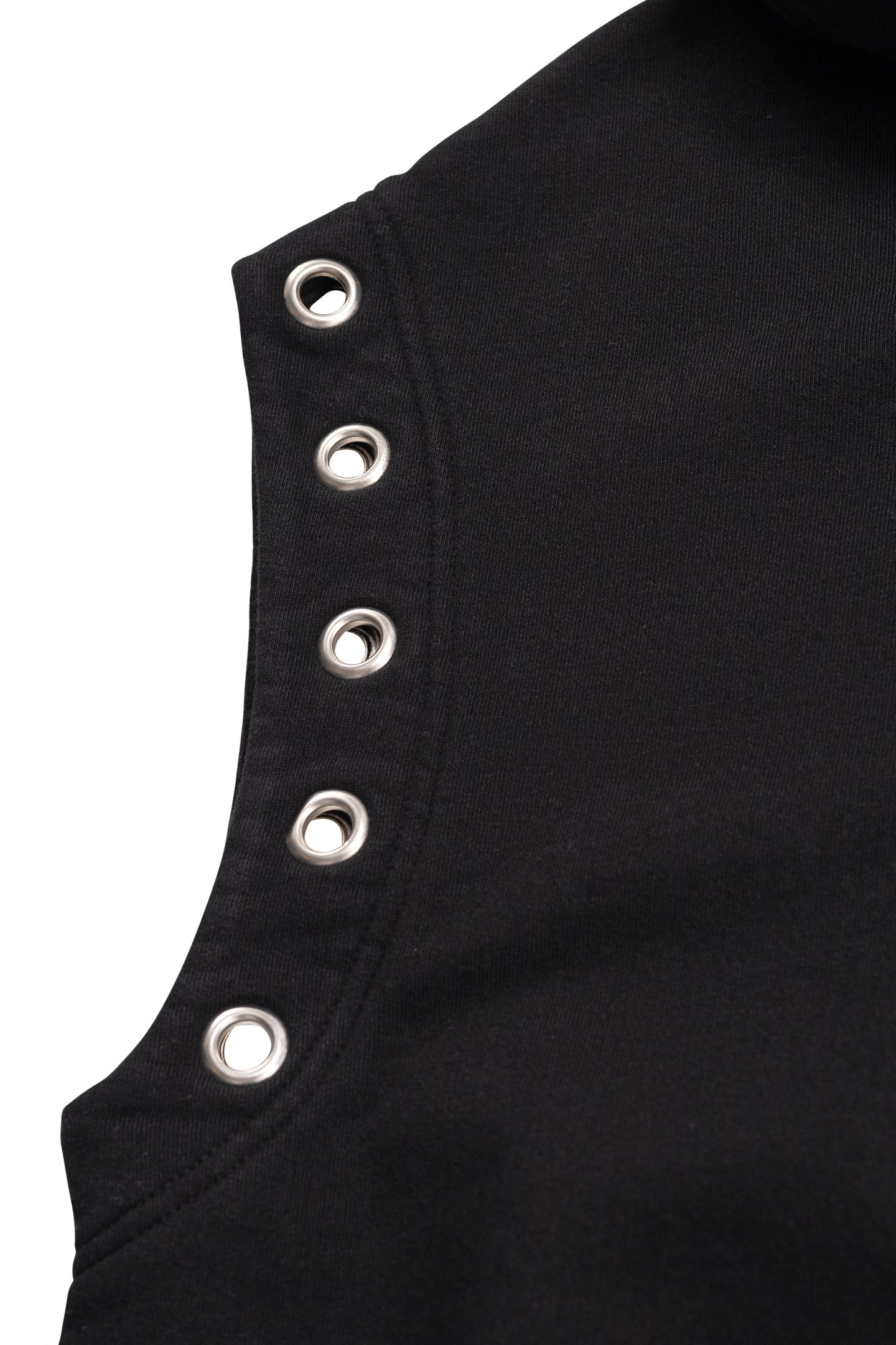 BLACK OVERSIZED COTTON FLEECE SWEATSHIRT 7