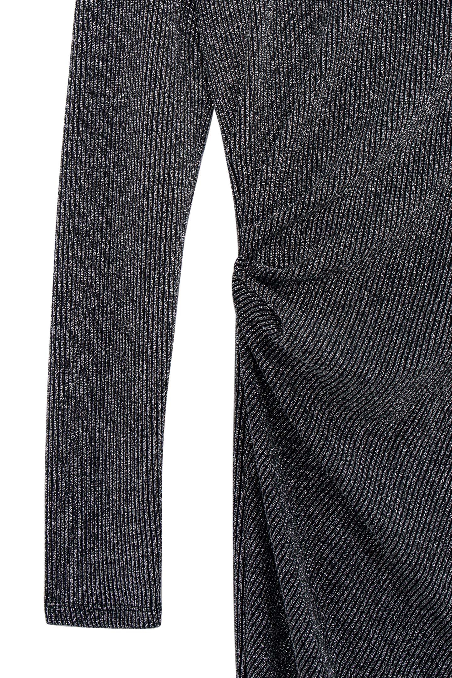 RIBBED LUREX MESH SILVER MAXI DRESS 7