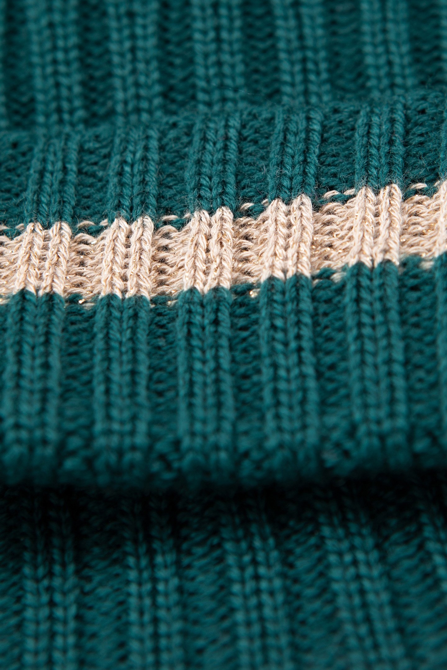 LAFRANÇAISE MIDNIGHT GREEN RIBBED KNIT BEANIE 4