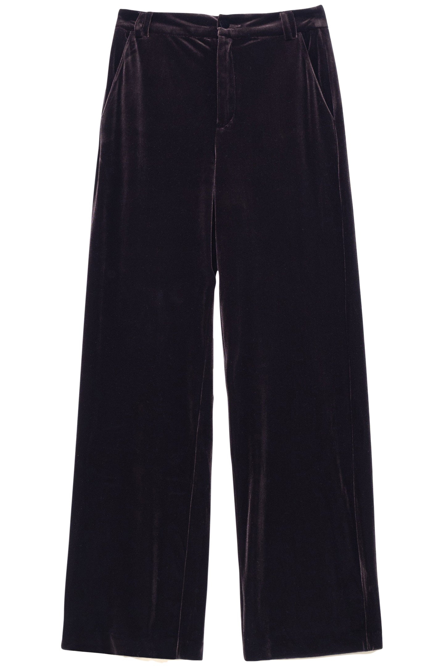 BROWN VELOUR SUIT PANTS 4