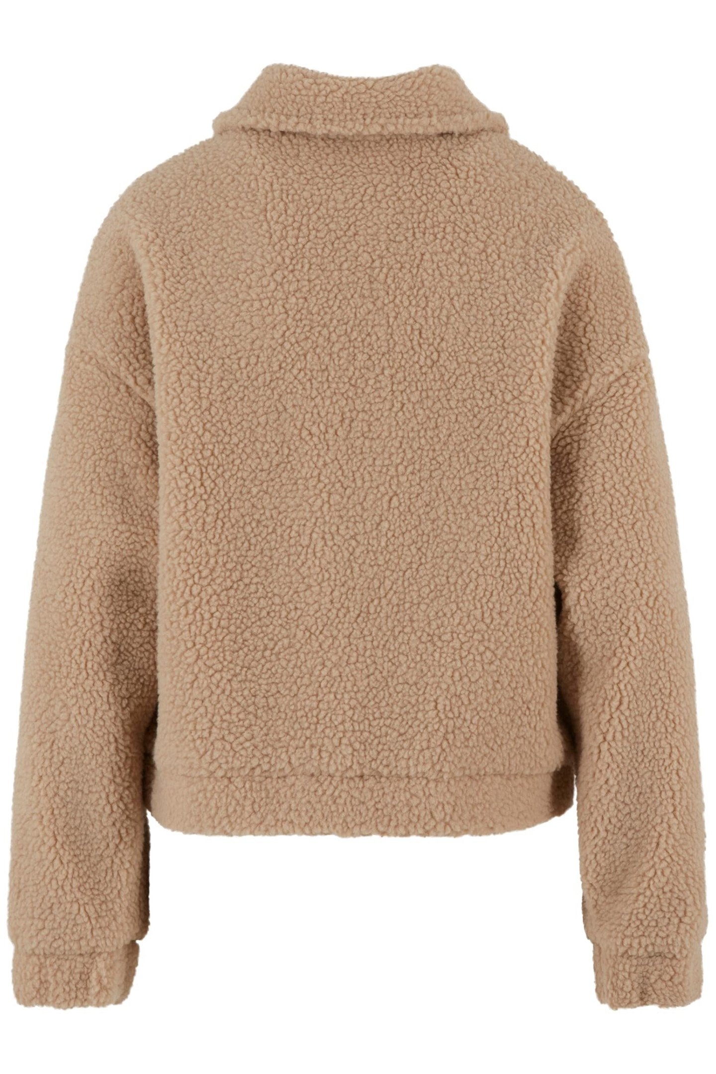 LADIES SHORT SHERPA BUTTON JACKET UNION BEIGE 2