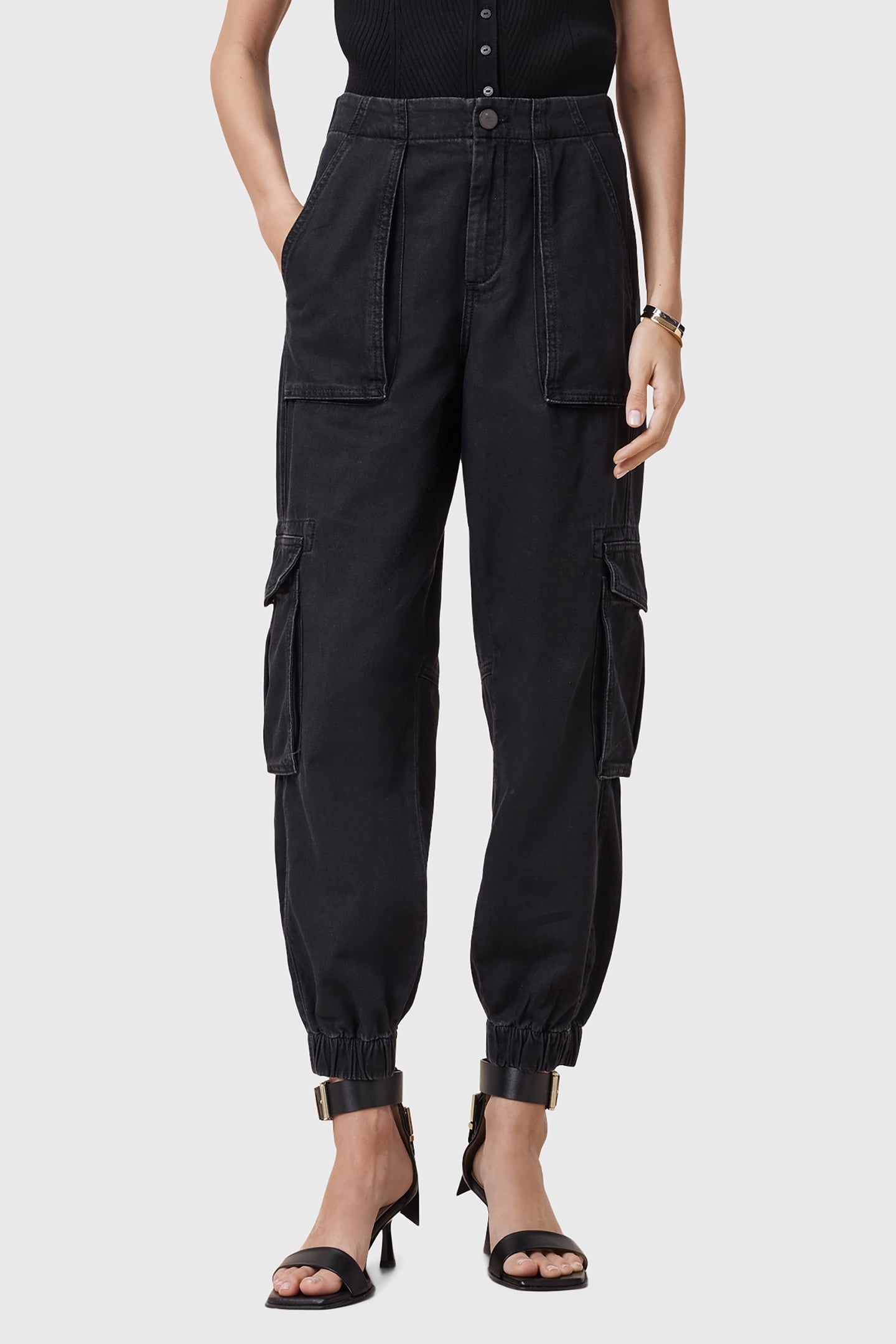 FREDA DENIM TROUSER BLACK 1