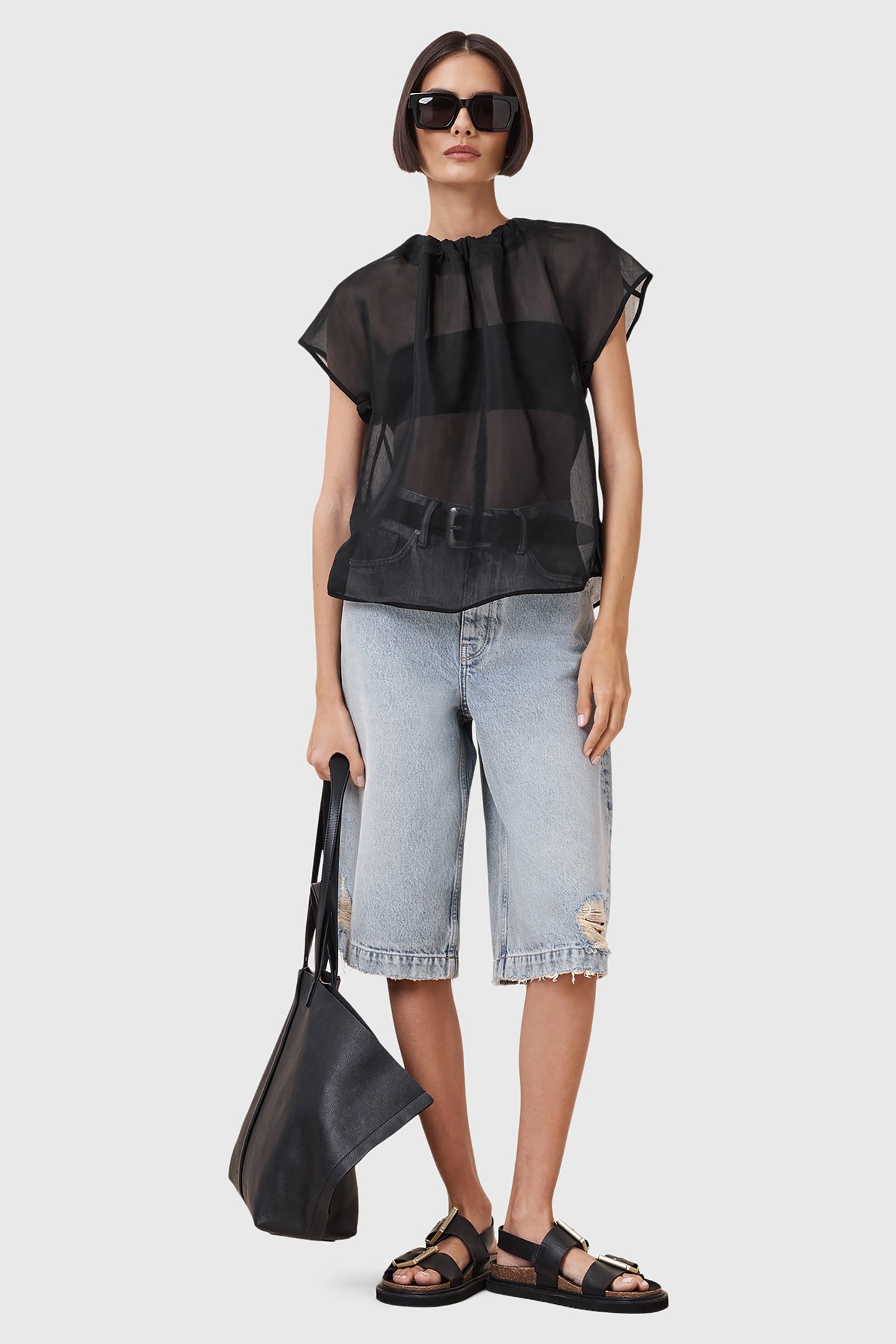 TRISHA SHEER TOP BLACK 5