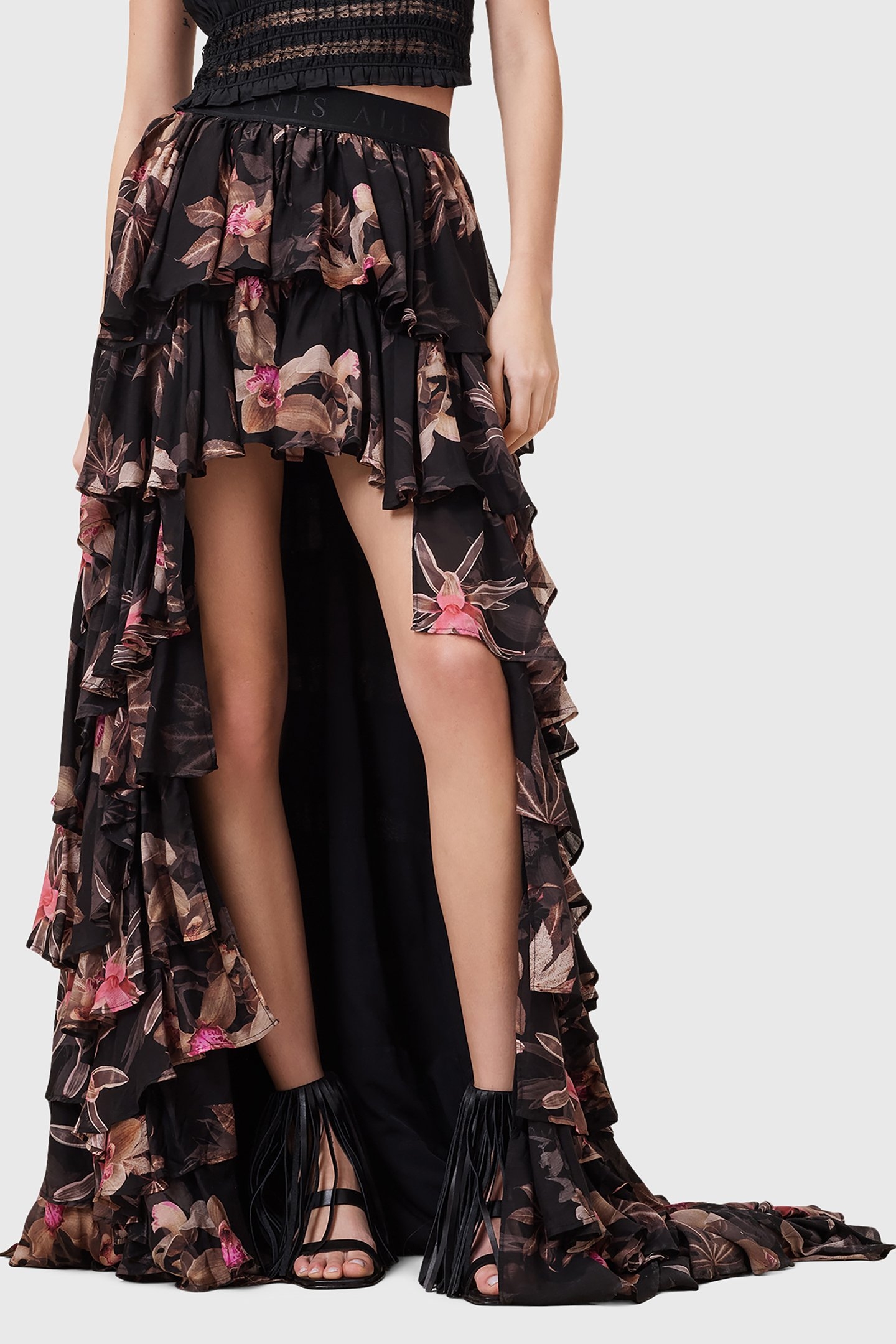 CAVARLY MAXI SKIRT ADENA BLACK 1