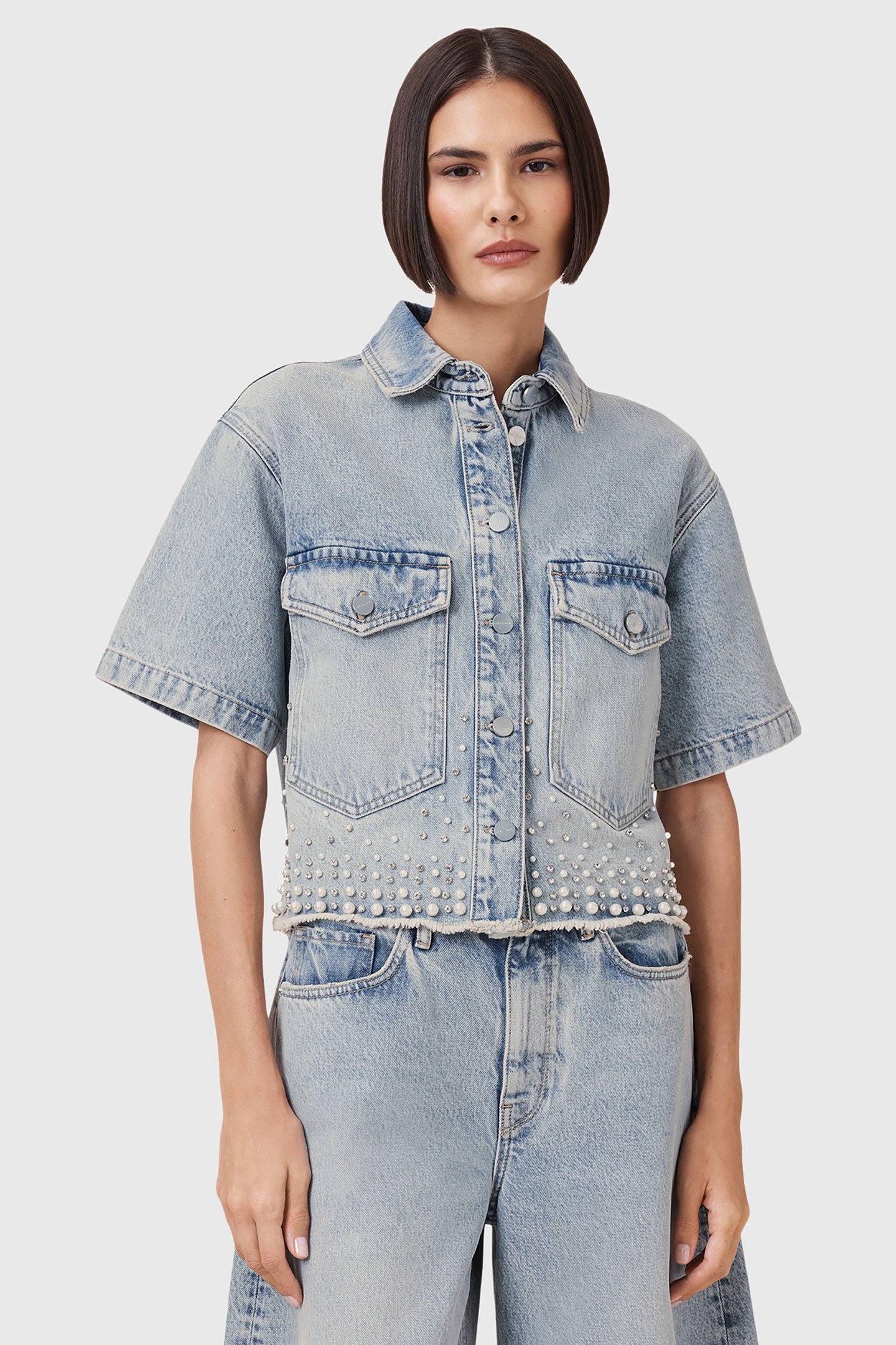 TOVE EMB SHIRT LIGHT INDIGO 1