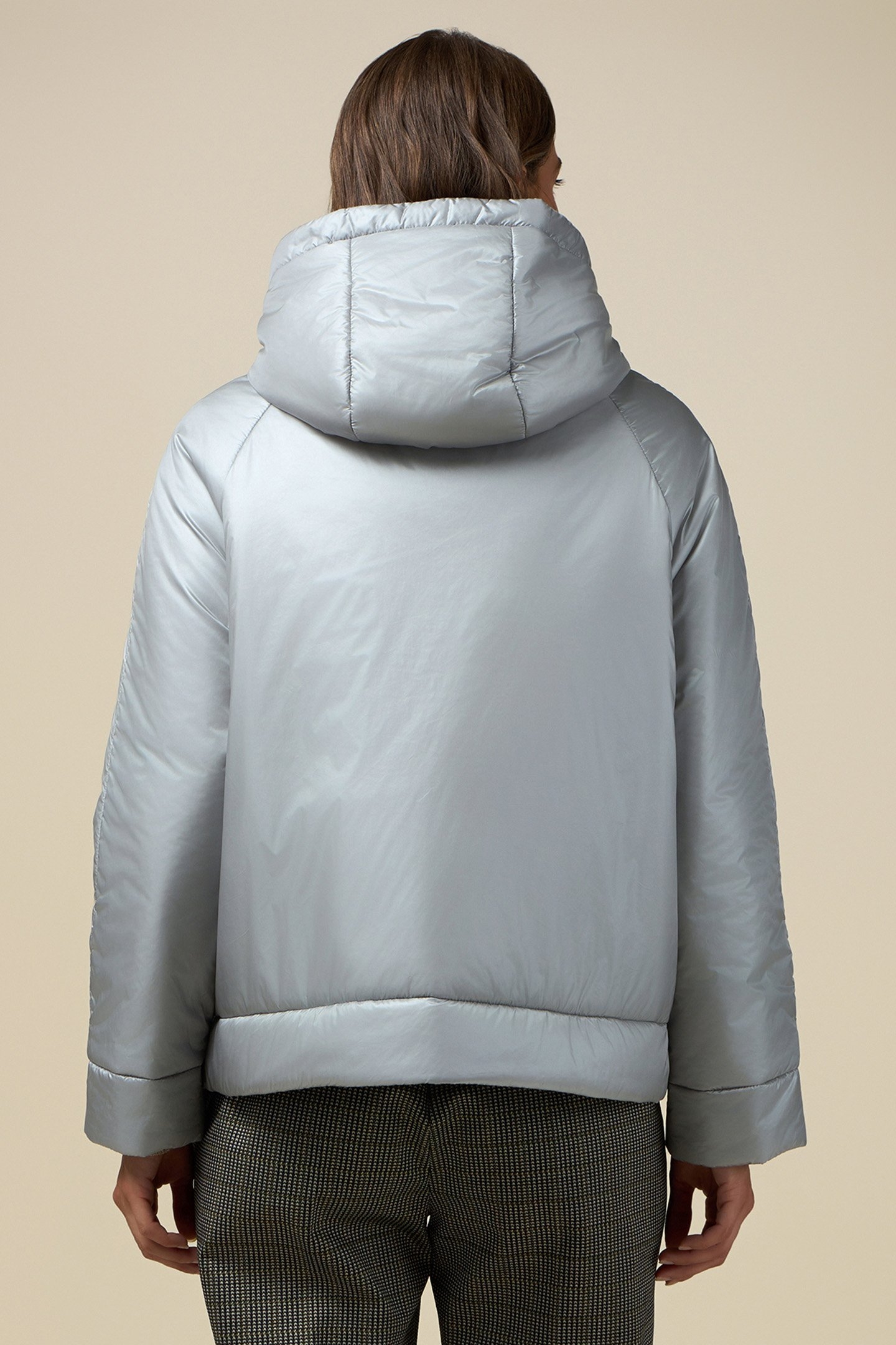 LIGHTWEIGHT DOWN JACKET WITH HOOD GREY 2