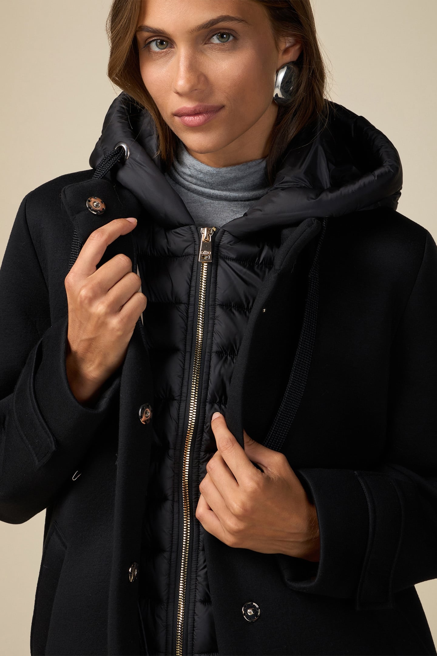 SCUBA COAT WITH PADDED WAISTCOAT BLACK 4