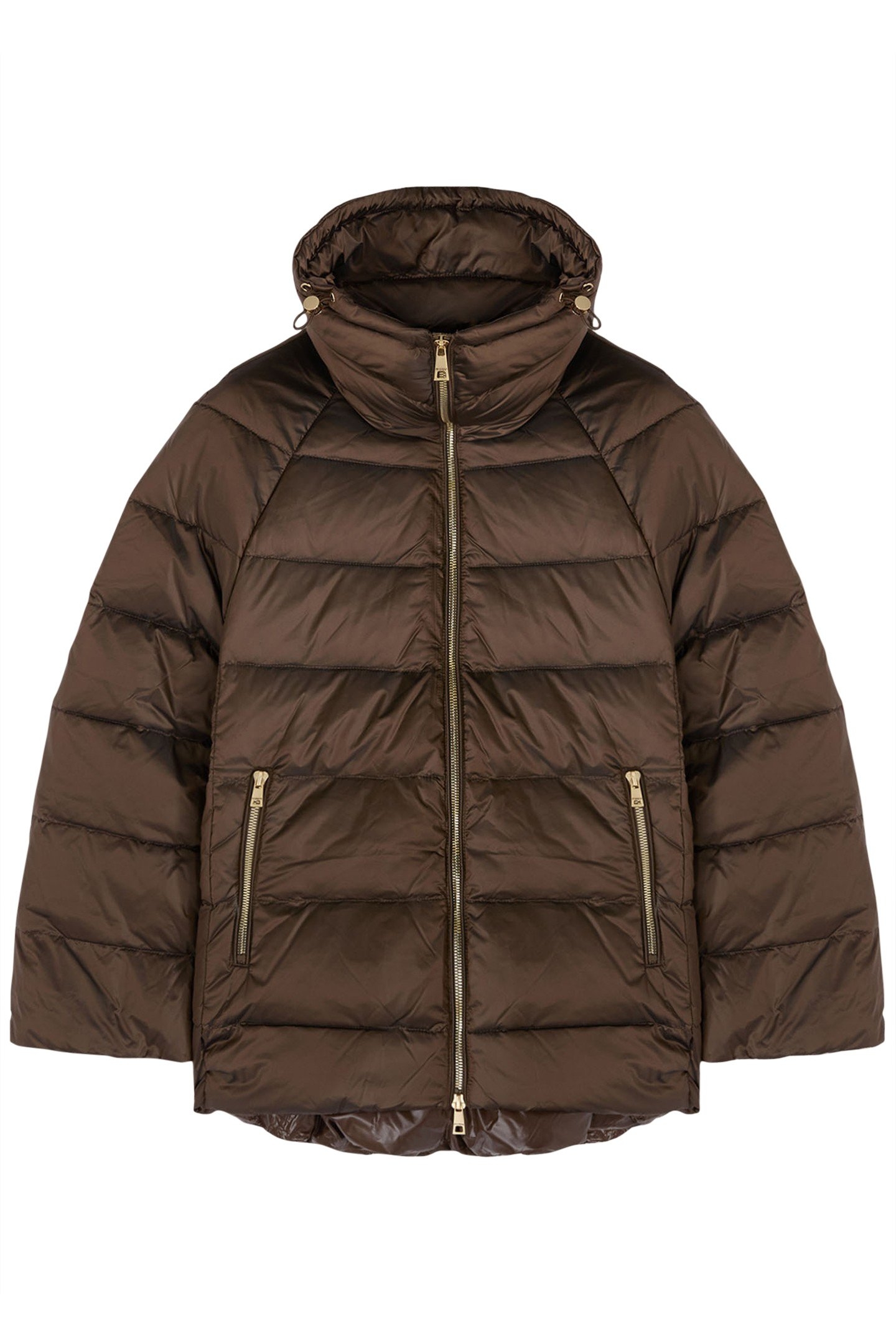 QUILTED NYLON JACKET WITH PADDING BROWN 3