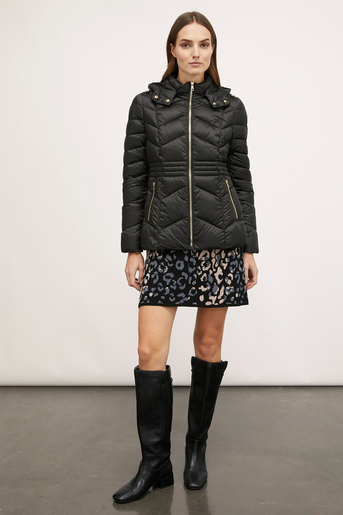 PADDED JACKET WITH HOOD BLACK 3