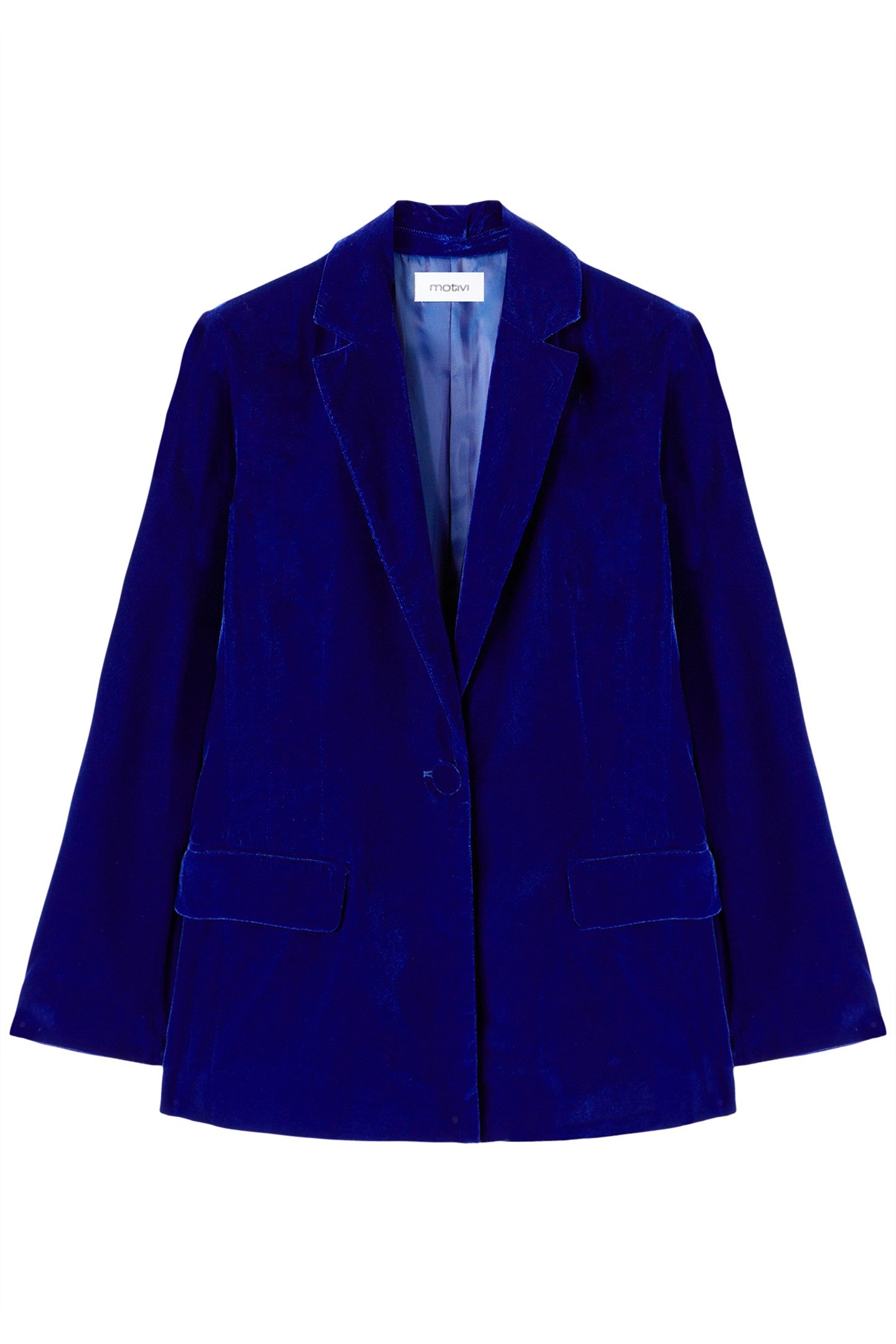 SMOOTH VELVET BLAZER JACKET BLUETTE 4