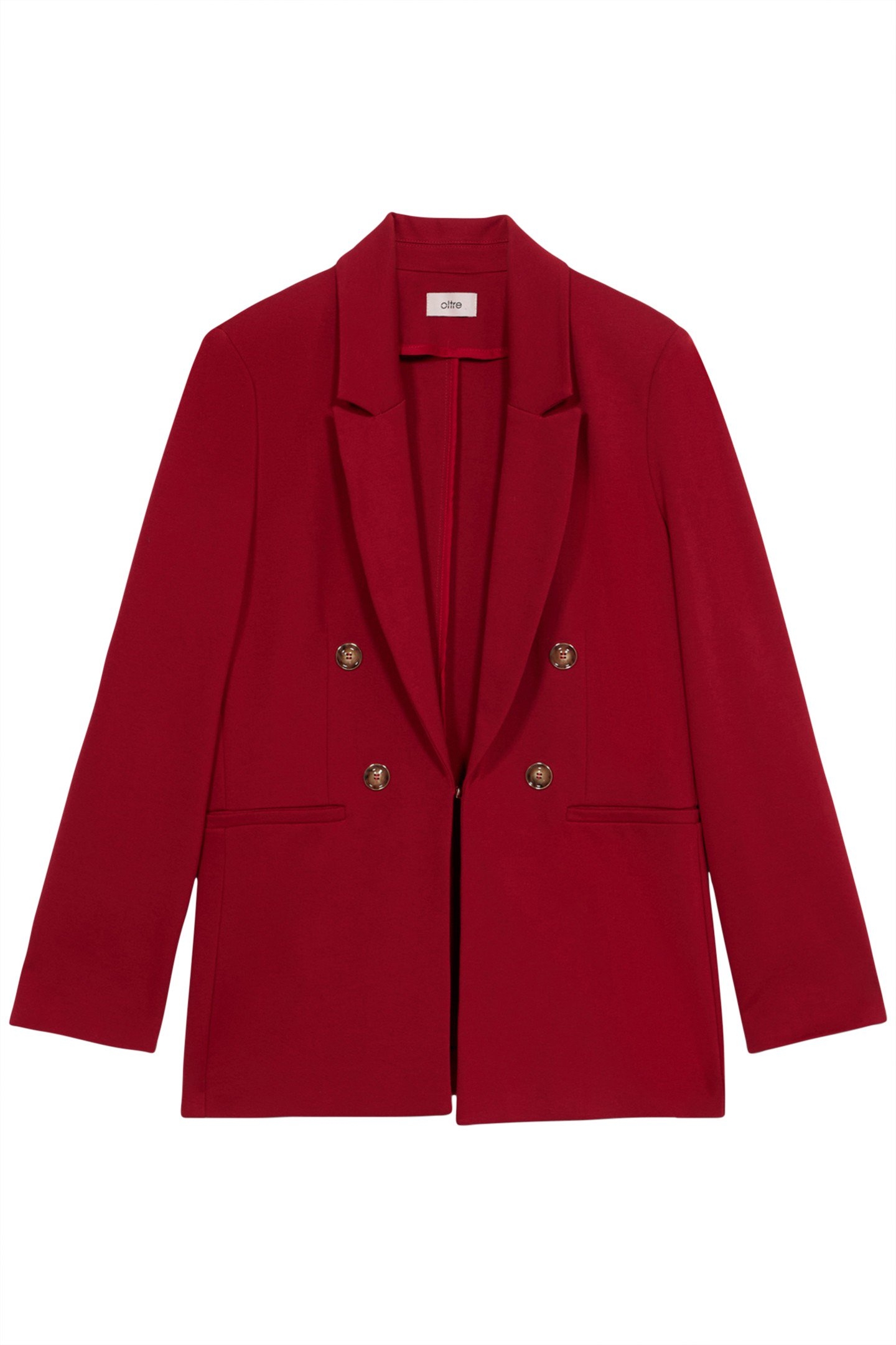 MILANO KNIT FABRIC BLAZER RED 3