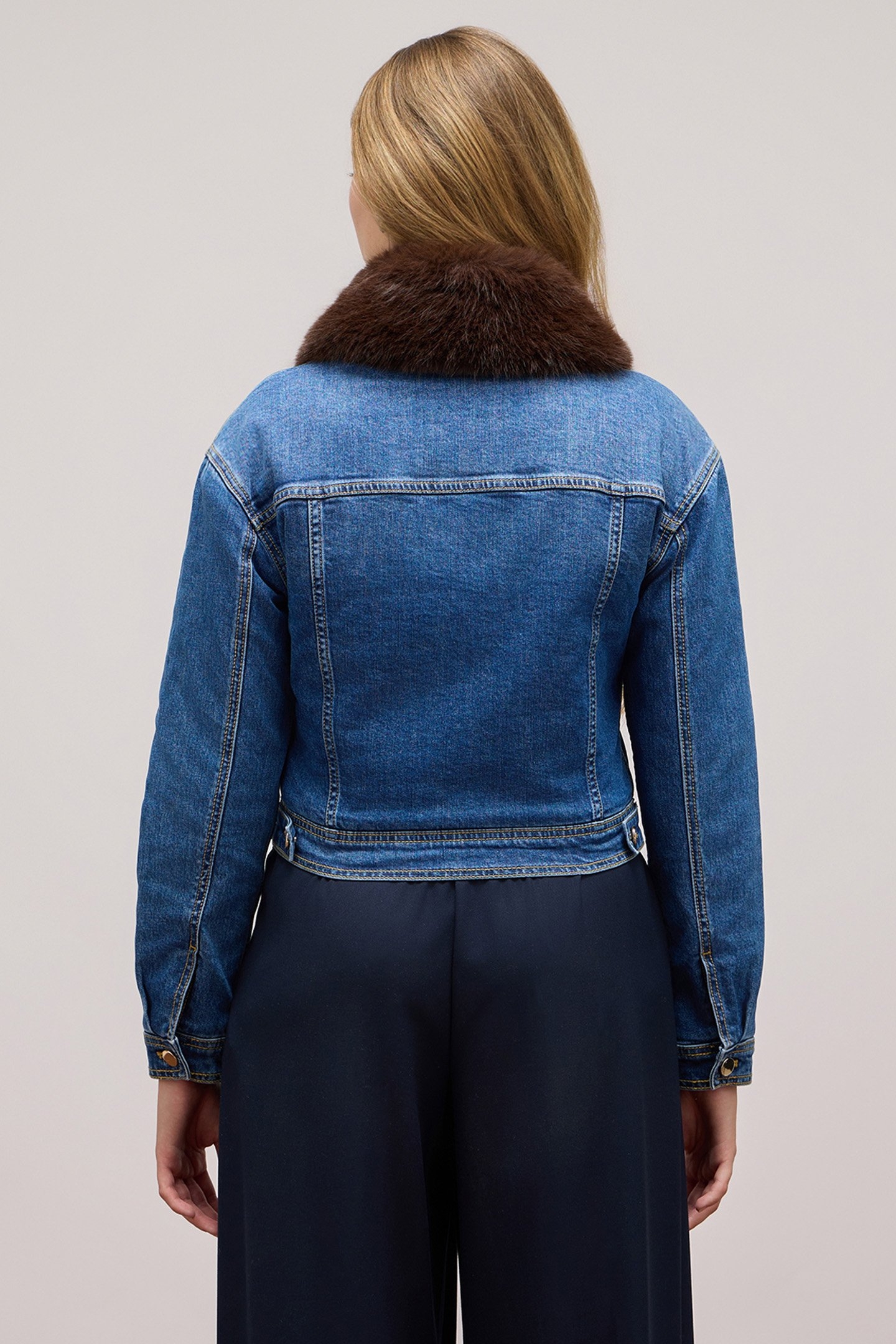 DENIM JACKET WITH QUILTED LINING BLUE 2