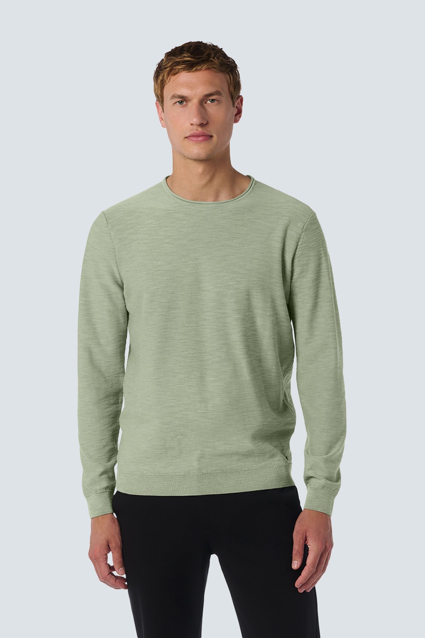 PULLOVER CREWNECK GARMENT DYED + STONE WASHED SMOKE 1