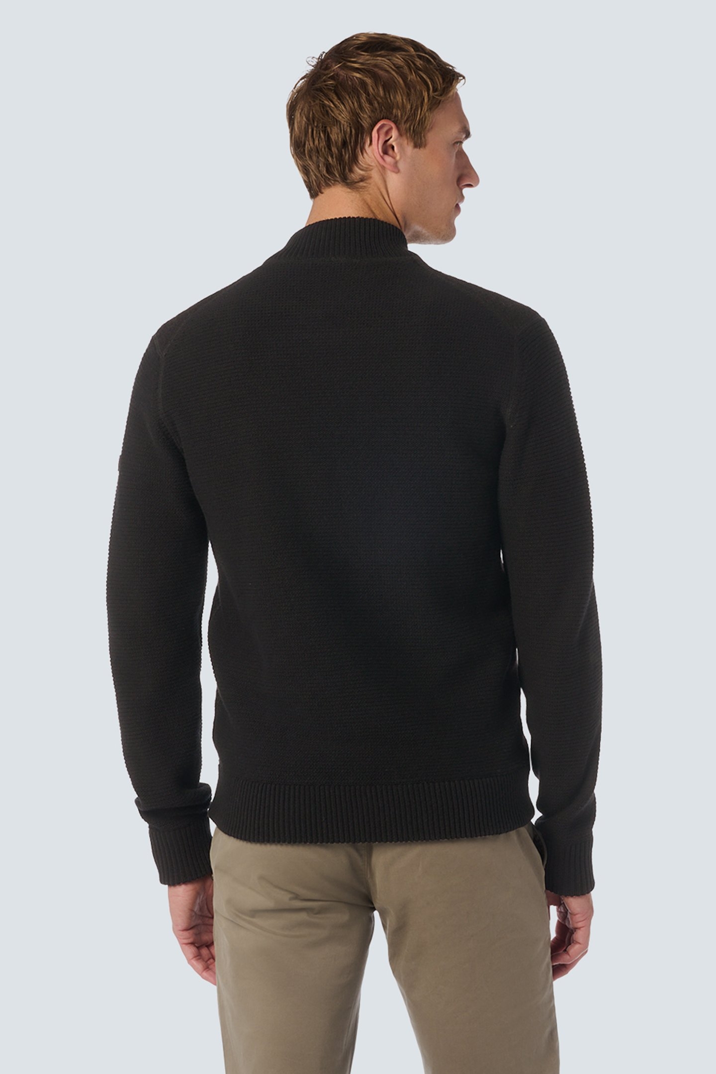 CARDIGAN BOMBER WITH WOOL BLACK 2