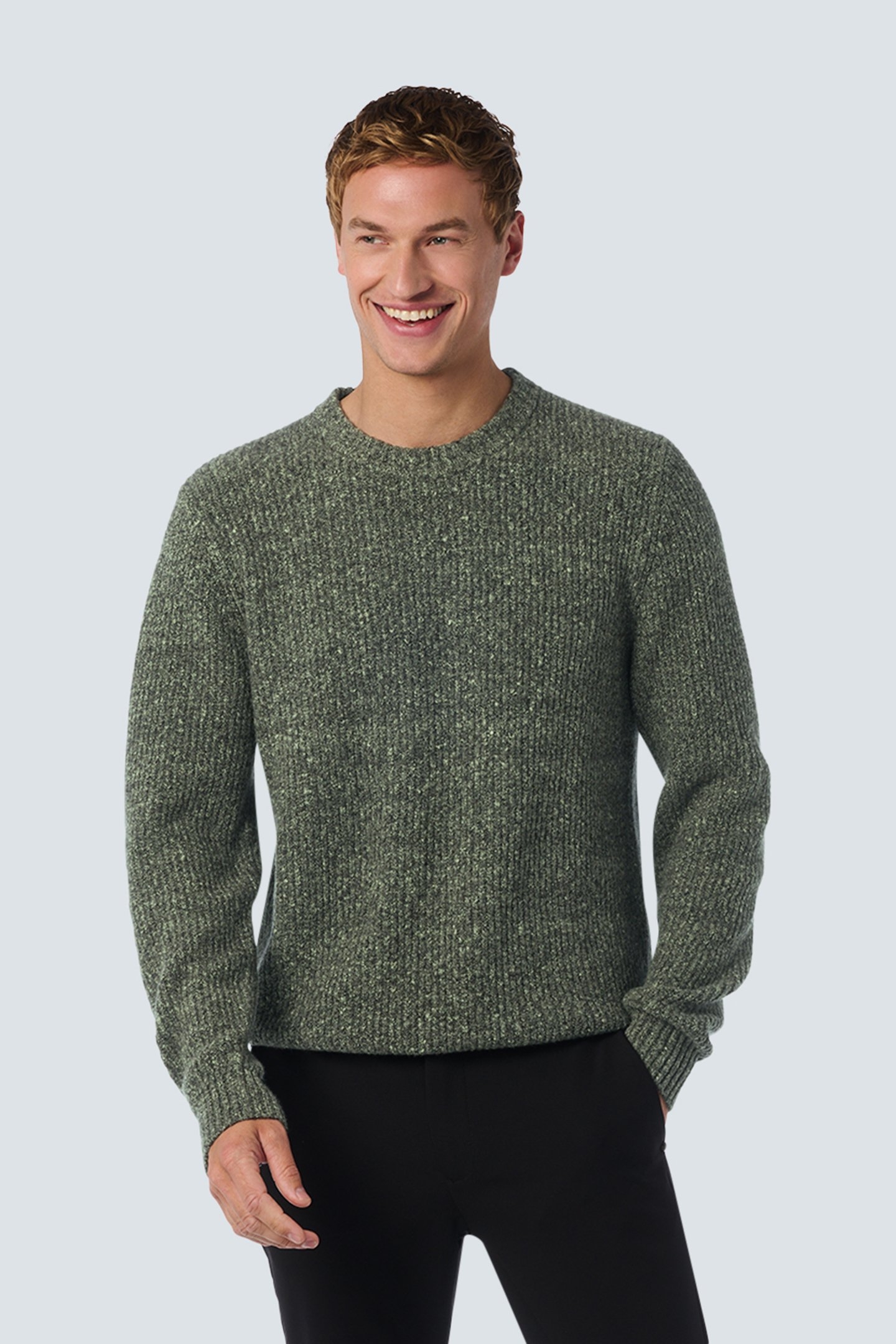 PULLOVER CREWNECK 2 COLOURED SOFT STRETCH SMOKE 1