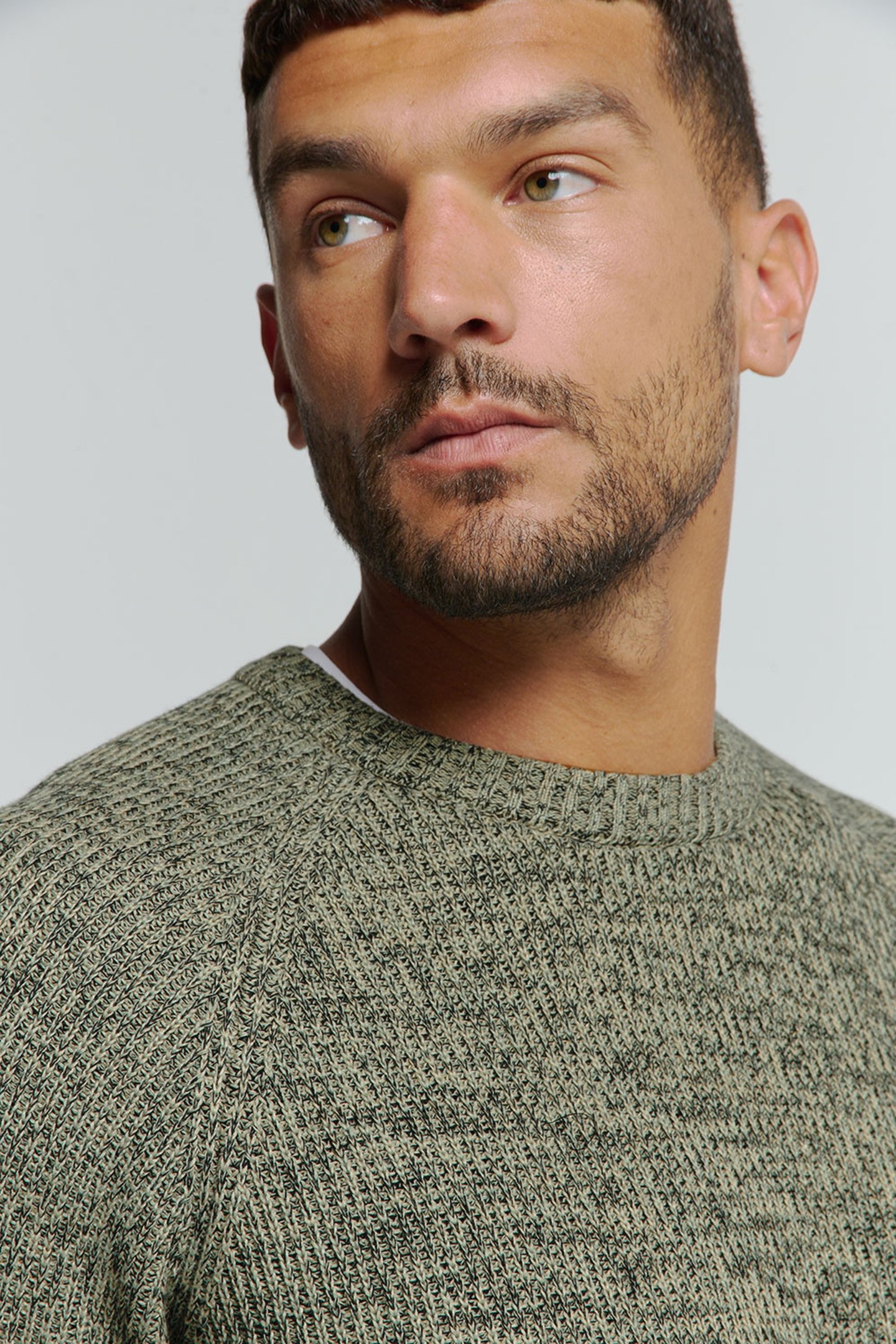 PULLOVER CREWNECK 3 COLOURED RIB SMOKE 6