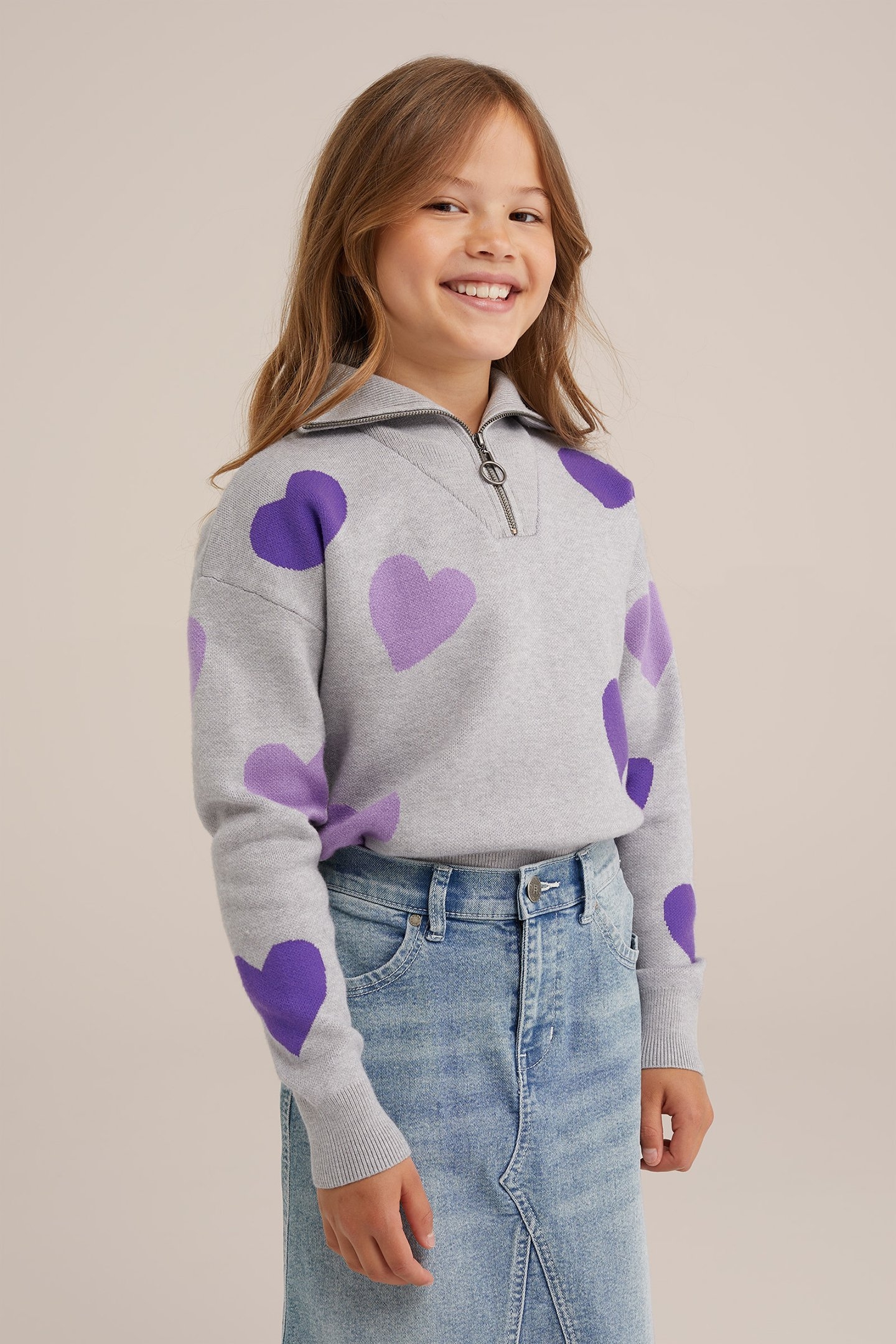 KNITTED PULLOVER GREY 1