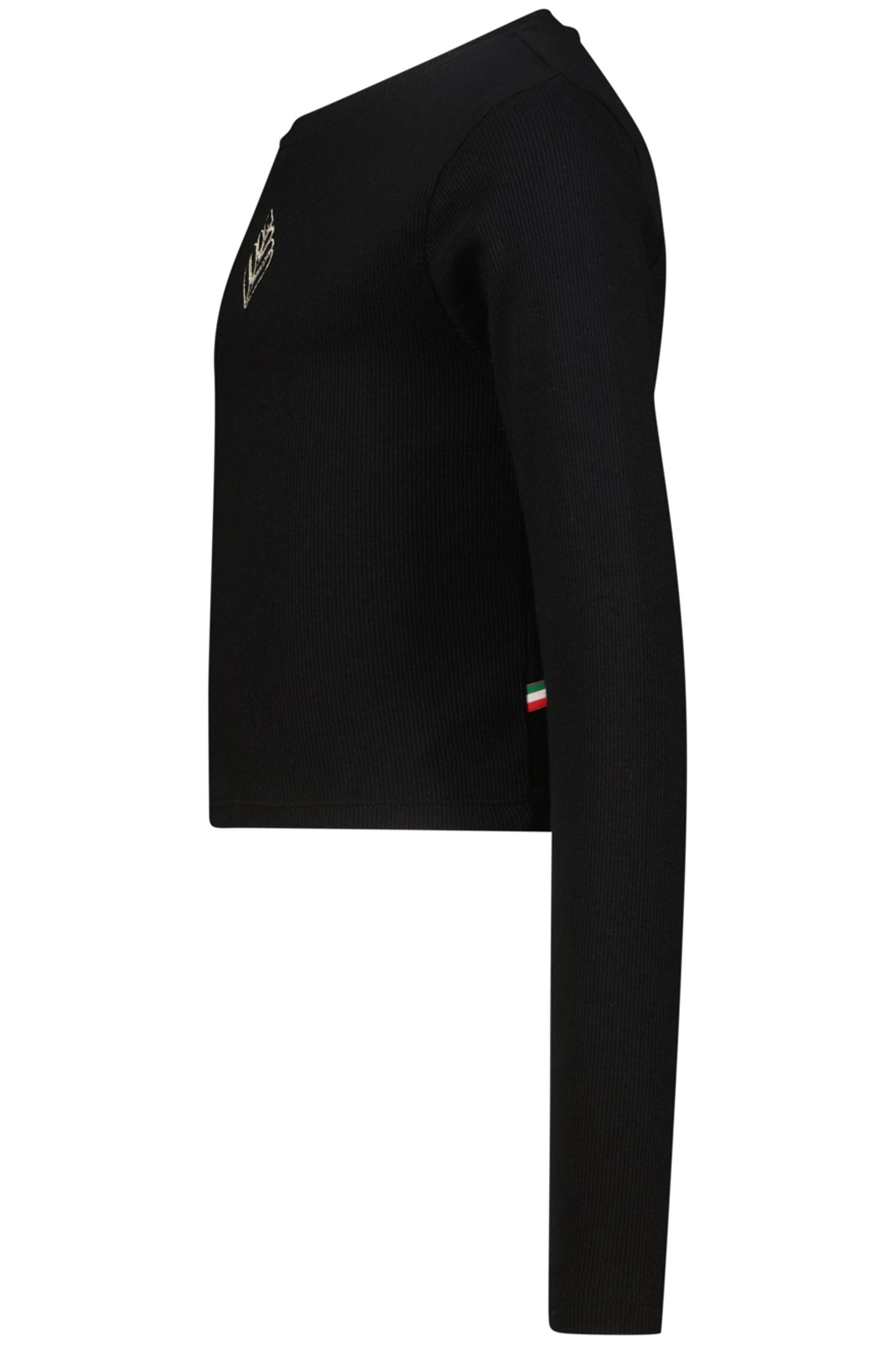 GIRLS G-BASIC-CROP RIB LONGSLEEVE SINGLET DEEP BLACK 2