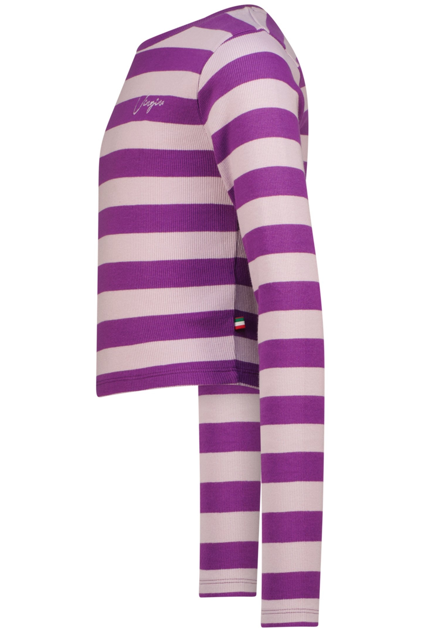 GIRLS G-BASIC-CROP RIB STRIPE SINGLET GLOSS LILAC 3