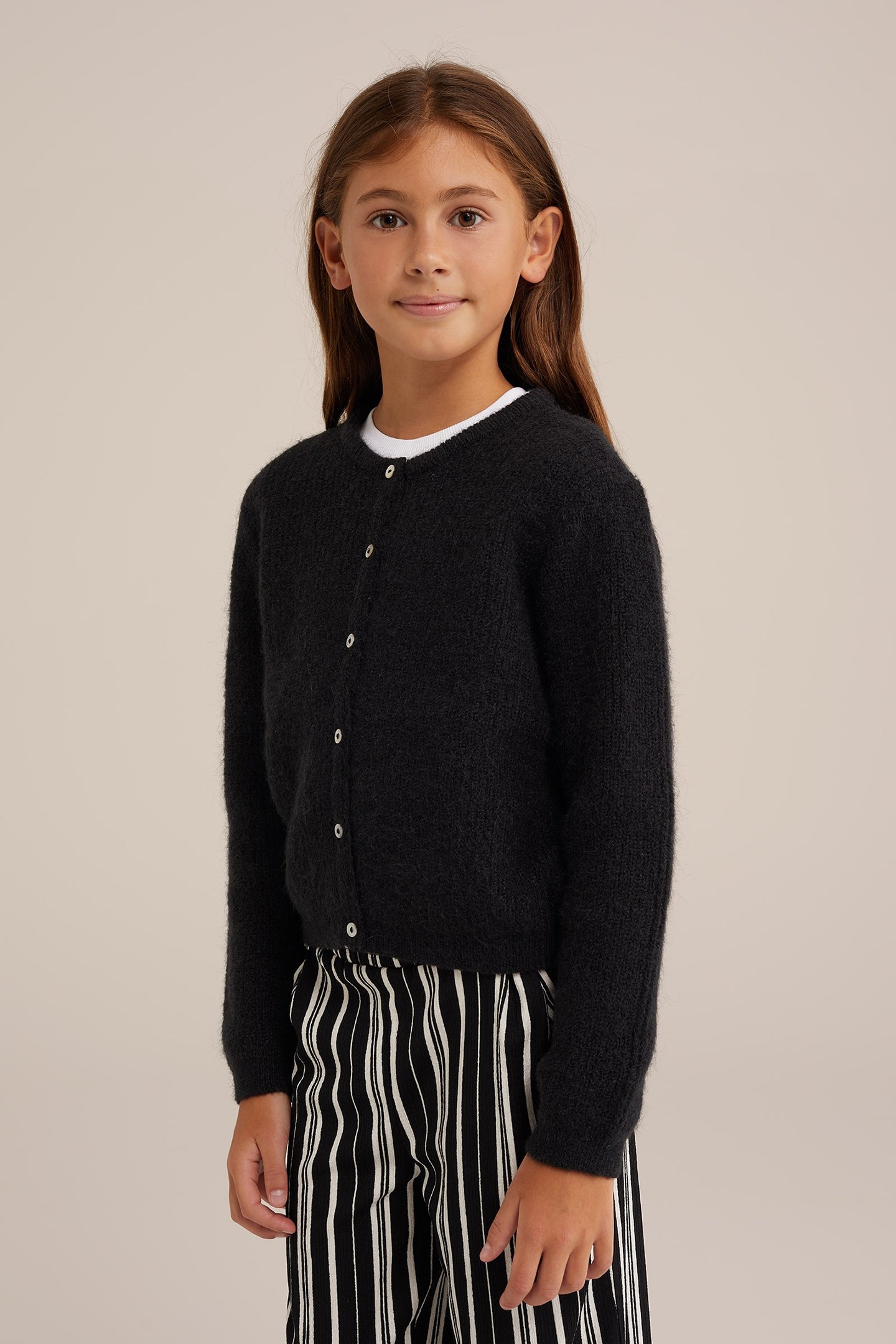 KNITTED CARDIGAN BLACK 1