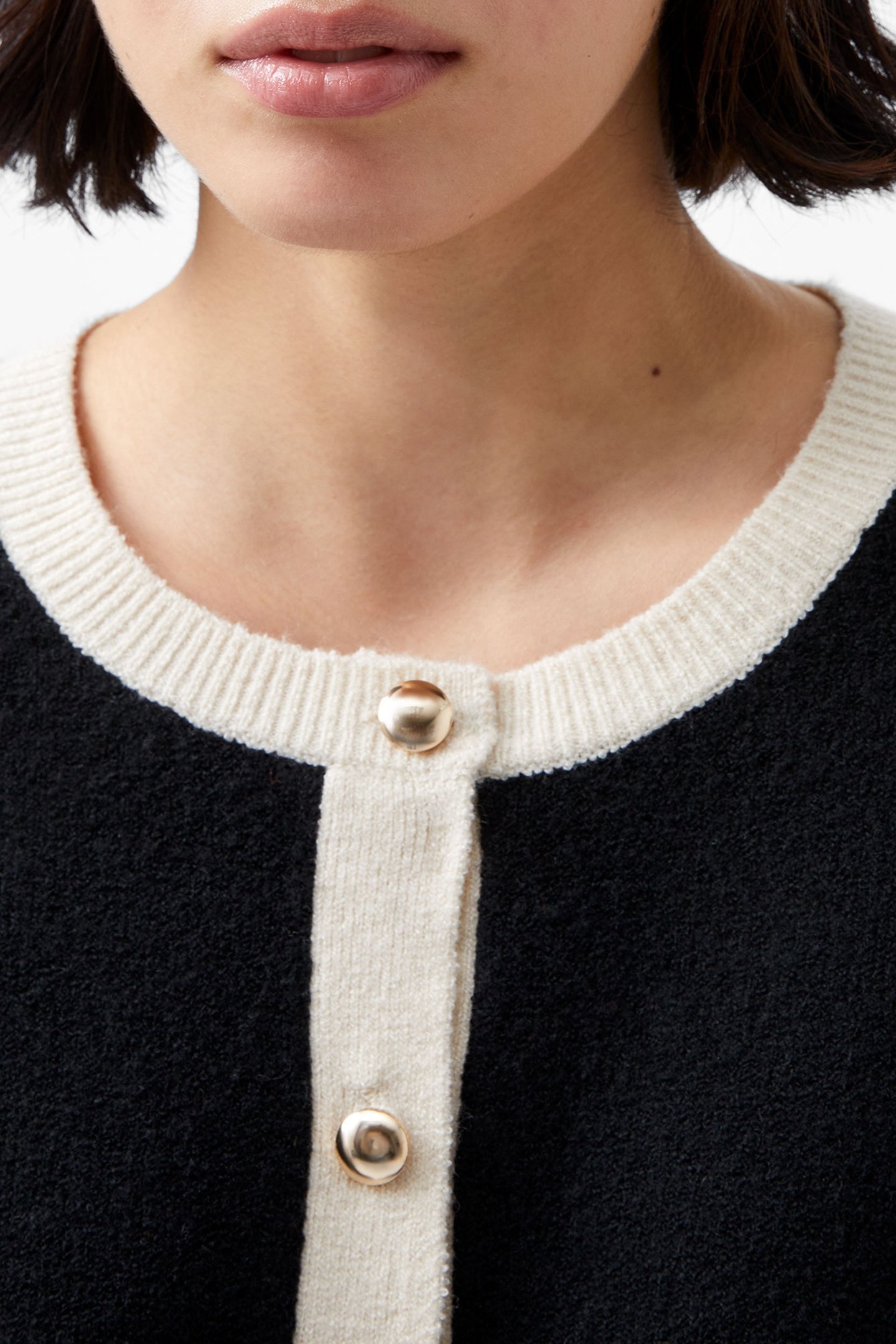 BABYSOFT CONTRAST CARDIGAN BLACK/CLASSIC CREAM 4