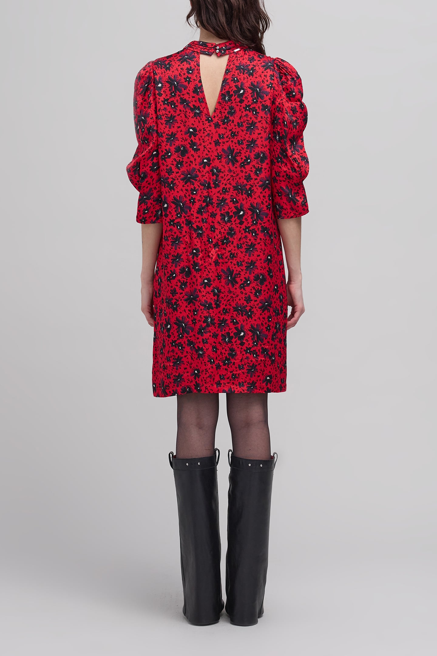 RED ROCK FLORAL PRINT DRESS VERMILLON 3